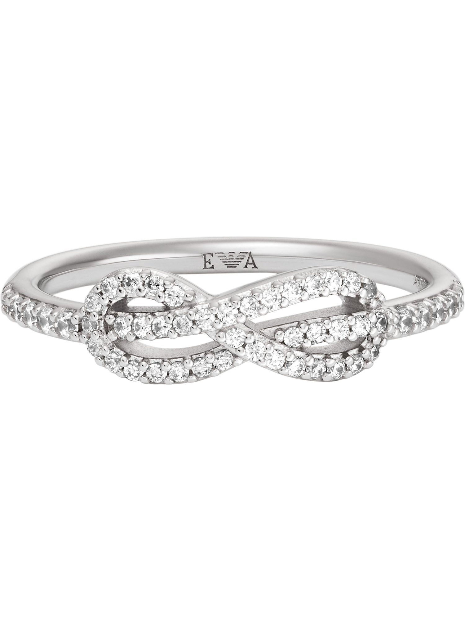 Emporio Armani Fingerring, Zirkonia silb... Emporio Armani Fingerring, Zirkonia silb...