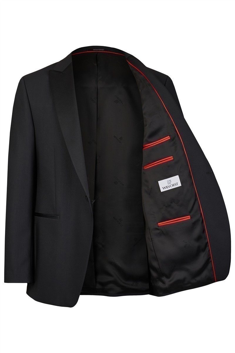 Wilvorst Sakko Wilvorst CLASSICs Herren Smokingsakko Modern Fit Schwarz