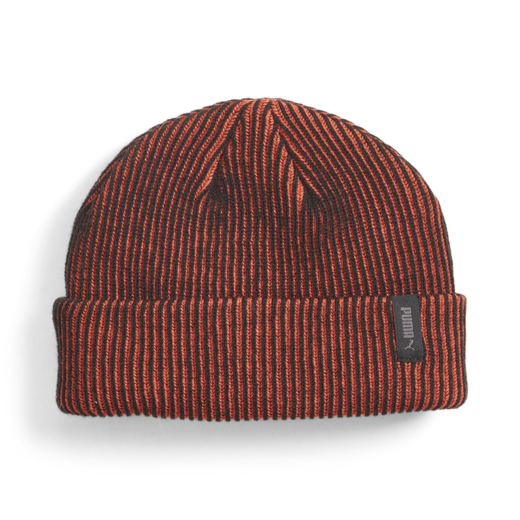 PUMA Beanie Ribbed Fisherman Beanie Erwachsene Black Fall Foliage Orange