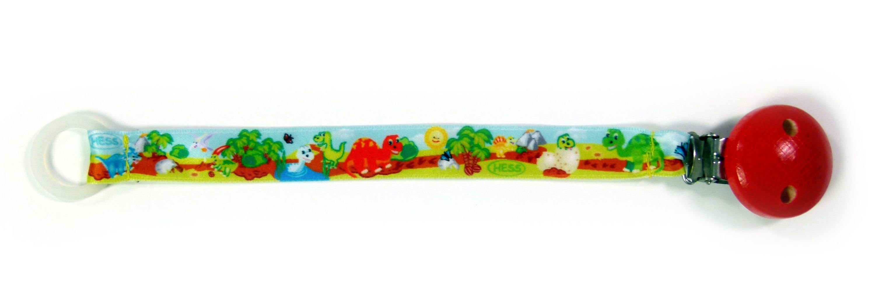 HESS SPIELZEUG Kinderwagenkette Babyspielzeug Schnullerband Dinosaurier BxLxH 35x20x210mm NEU