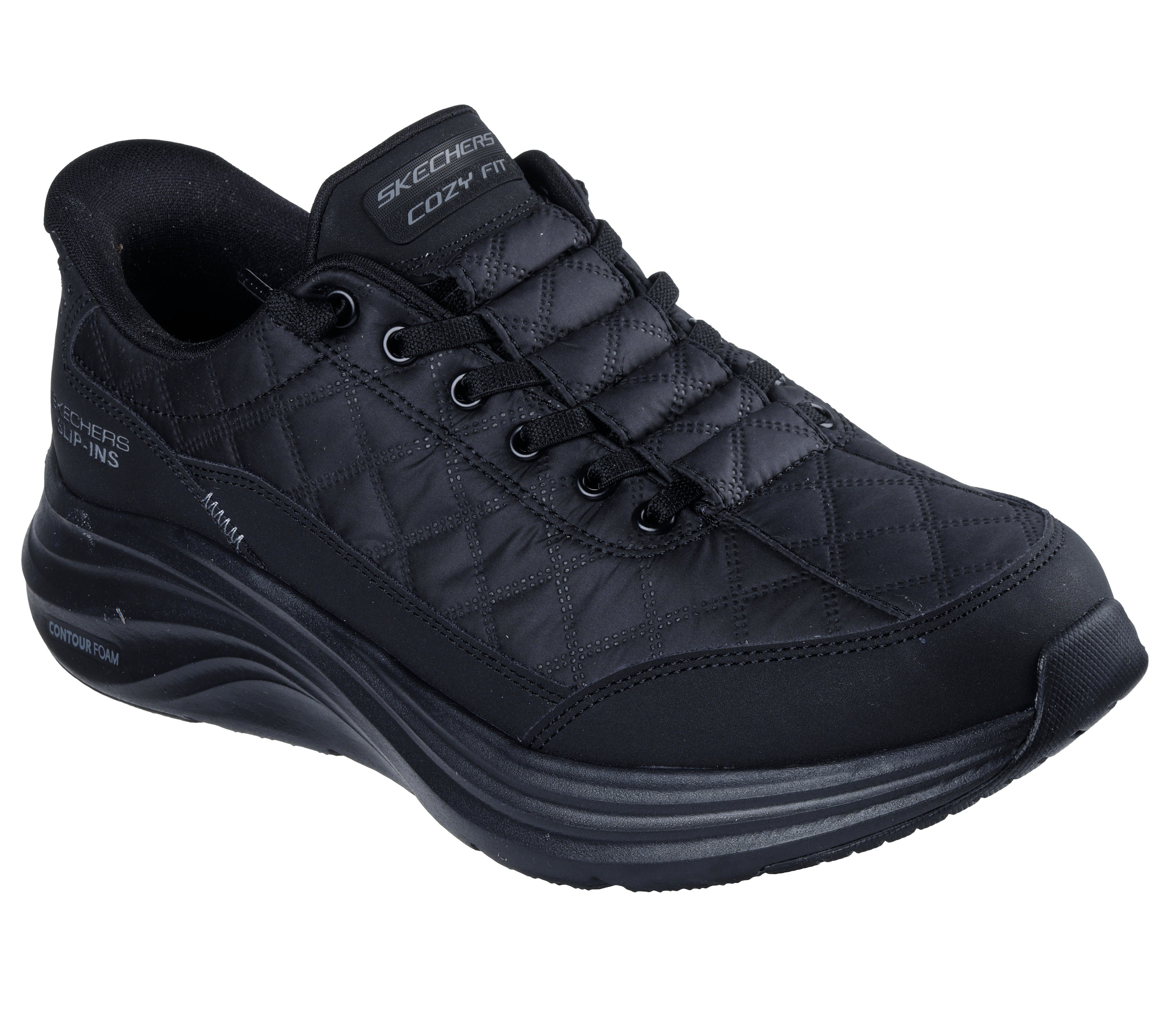 Skechers CONTOUR FOAM Slip-On Sneaker Slipper, Schnürschuh in veganer Verar günstig online kaufen