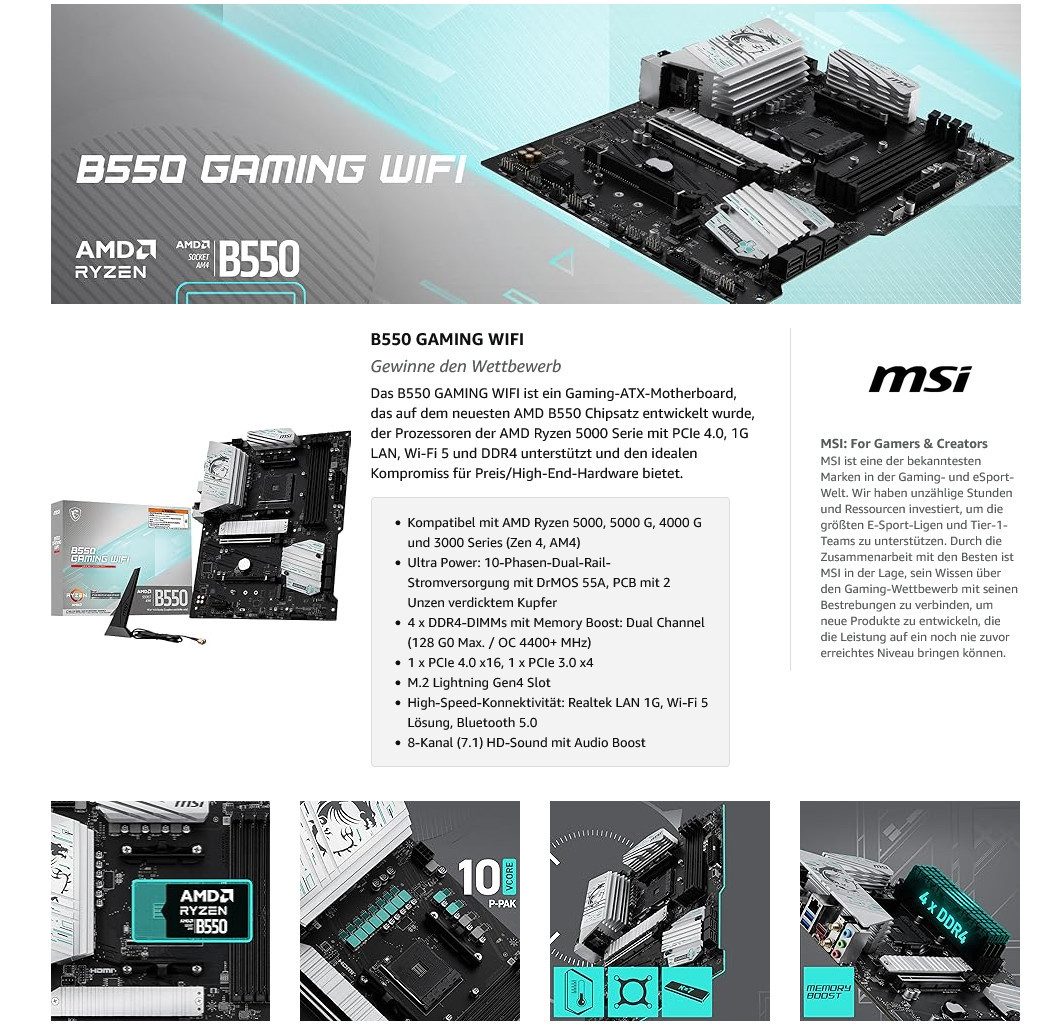 Meinpc AMD Ryzen 9 mit GeForce RTX 5060 Ti 16GB Gaming-PC (AMD Ryzen 9 5950X, RTX 5060 Ti, 16 GB RAM, 1000 GB SSD, Wasserkühlung 360mm RGB, Gaming, Gamer, RGB, 16 Kerne)