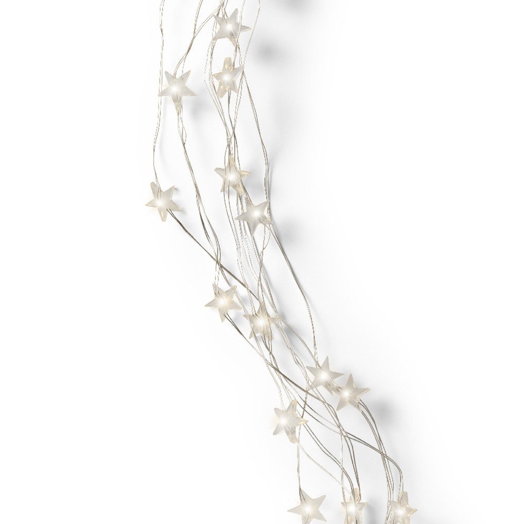 Kaemingk LED-Lichterkette Lumineo Lichtbündel Sterne Micro LED warmweiß batteriebetrieben