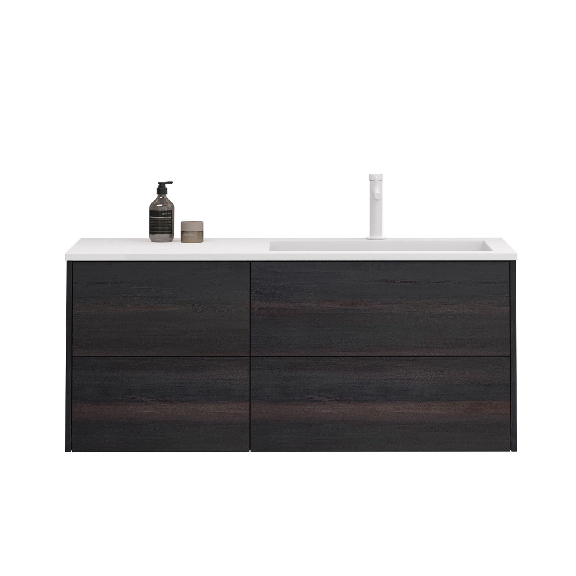 doporro Badmöbel-Set Waschtisch mit Unterschrank aus Holz mit Soft-Close MDF Moment, Softclose-Funktion