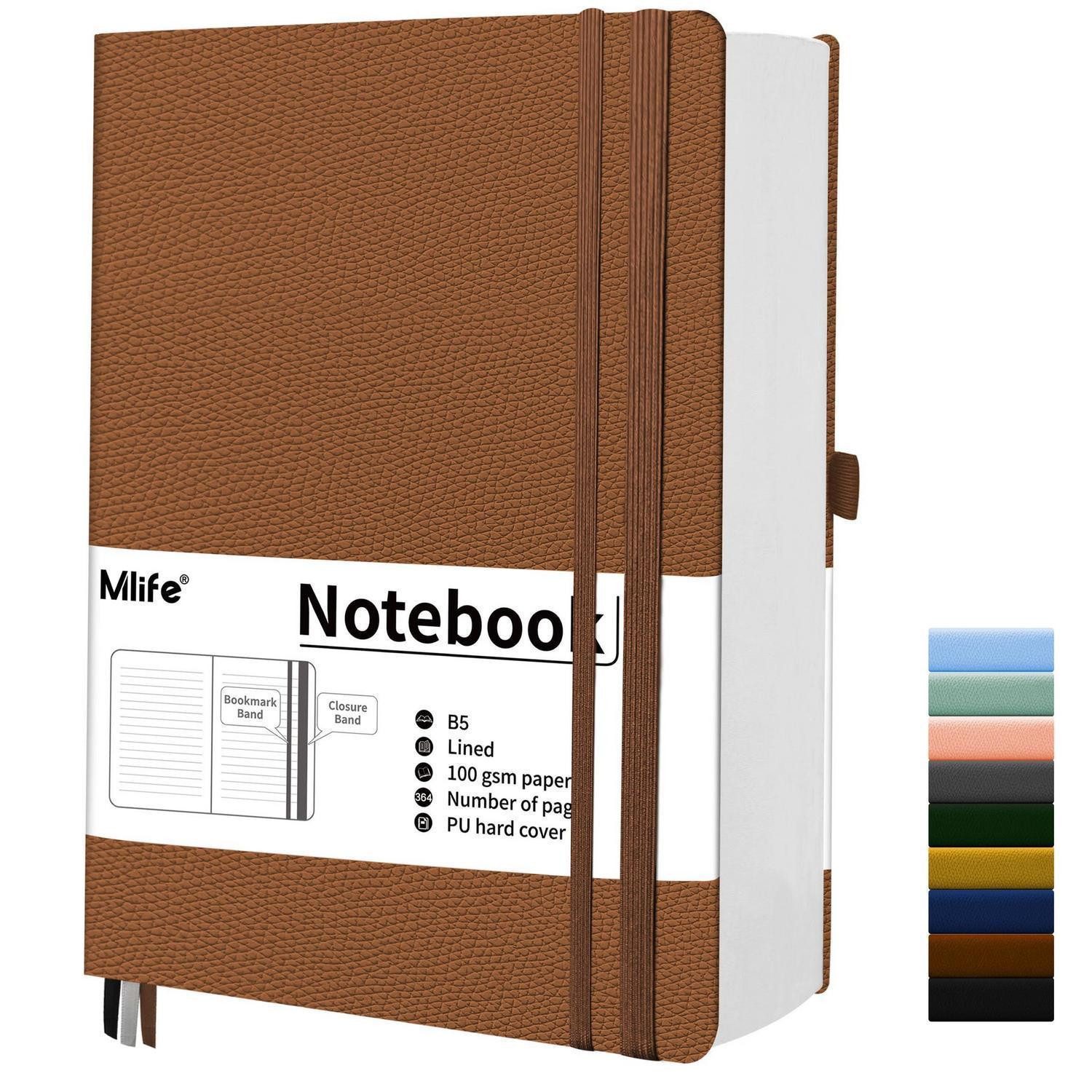 LuxusKollektion Notizbuch Notizbuch B5 Liniert 360 Seiten Braun