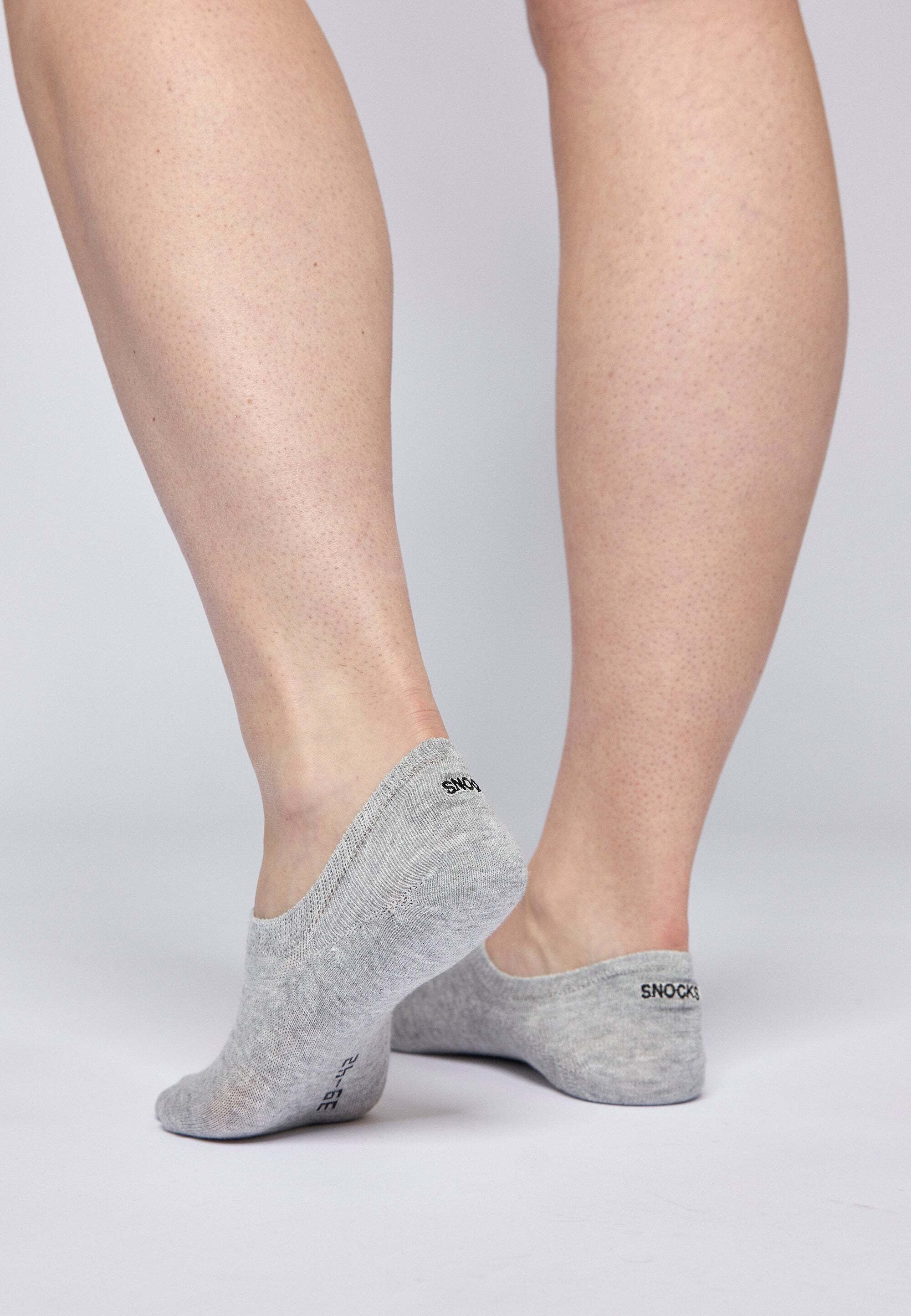 SNOCKS Füßlinge Invisible Socks Sneaker Socken Damen & Herren (6-Paar) aus Bio-Baumwolle, mit Anti-Rutsch-Pad und unsichtbar in den Schuhen