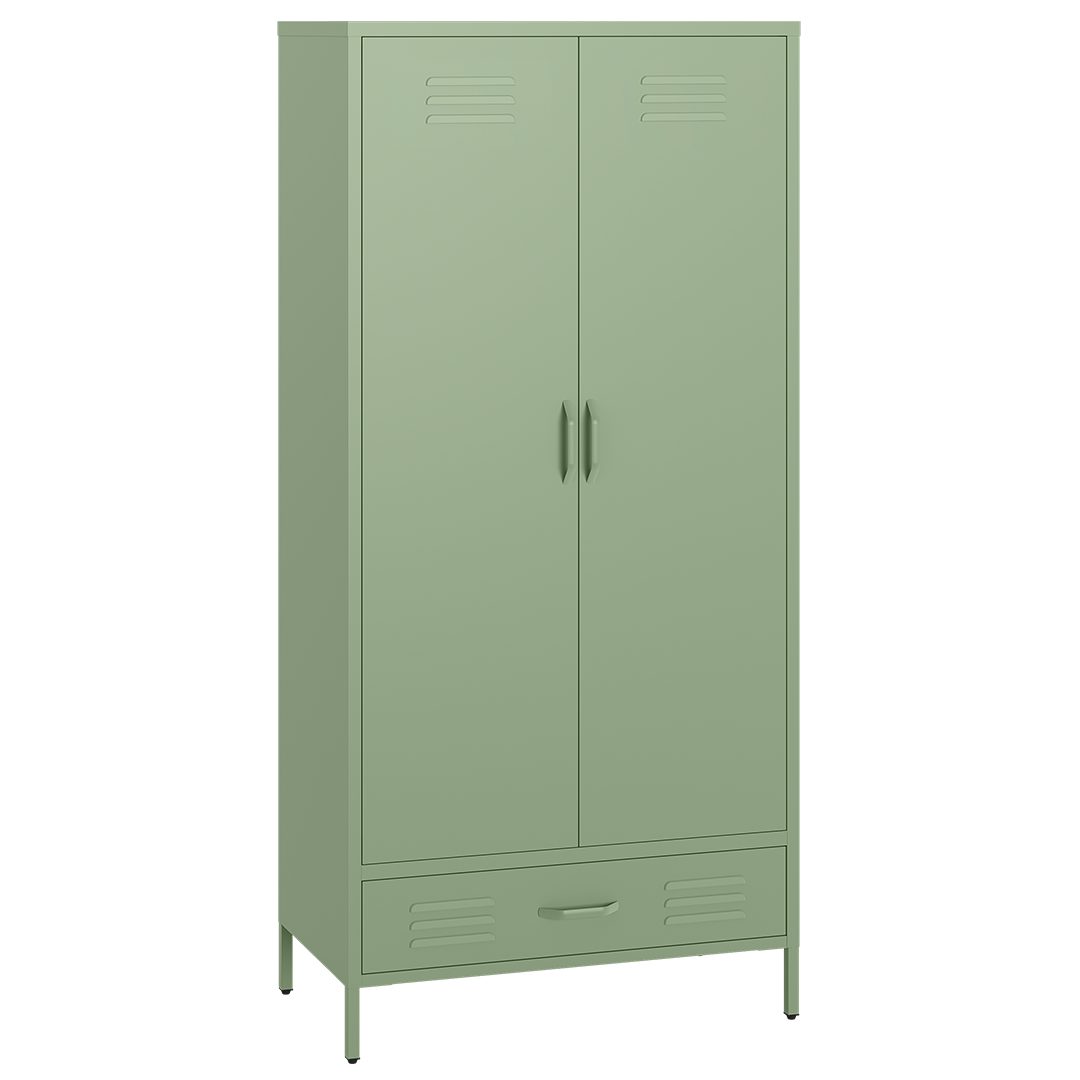 skølm Kleiderschrank Atria (Metall Kleiderschrank) Doppeltür mit Schublade, günstig online kaufen