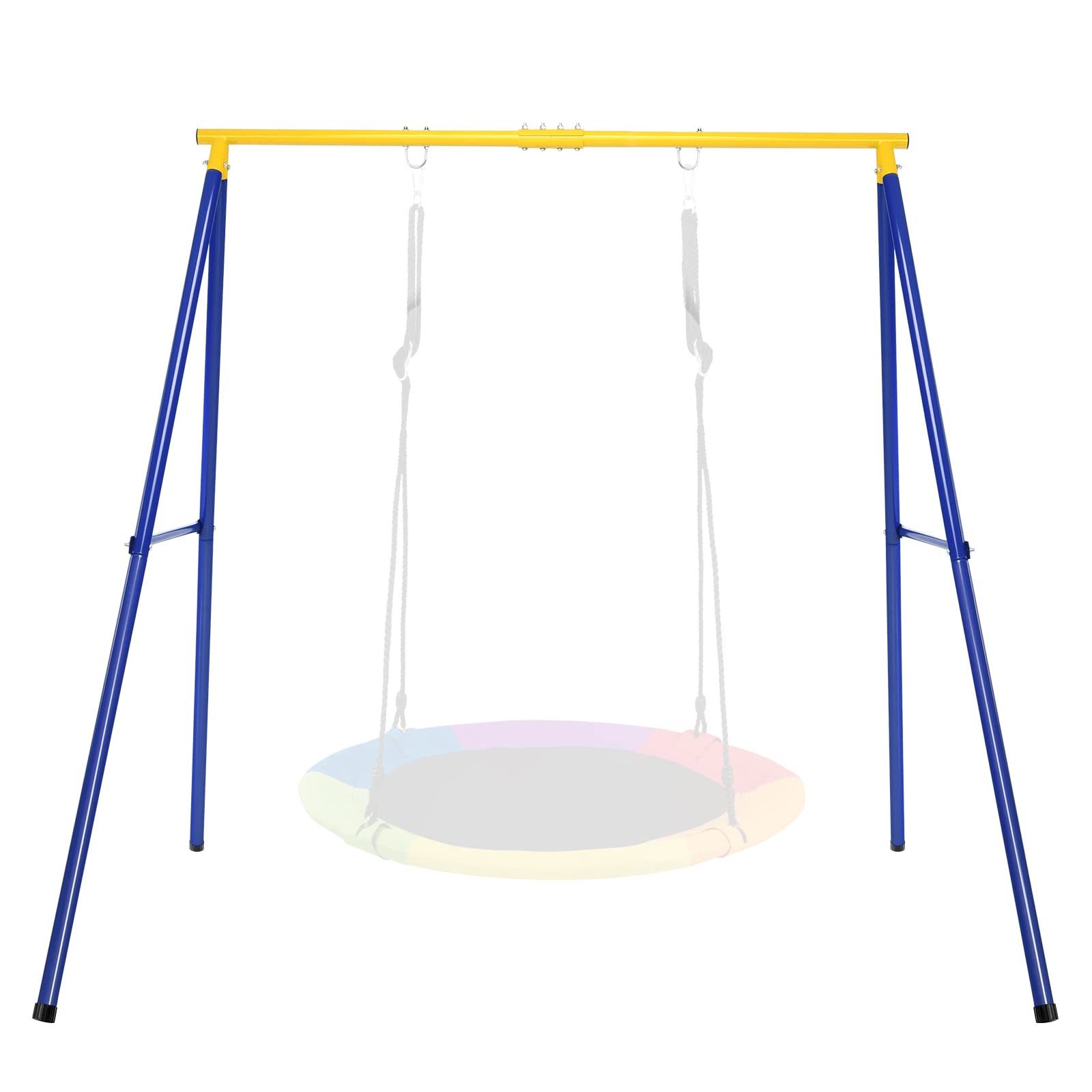 COSTWAY Einzelschaukel, (1-tlg), Schaukelgestell Metall, Schaukelgerüst, bis 200kg belastbar
