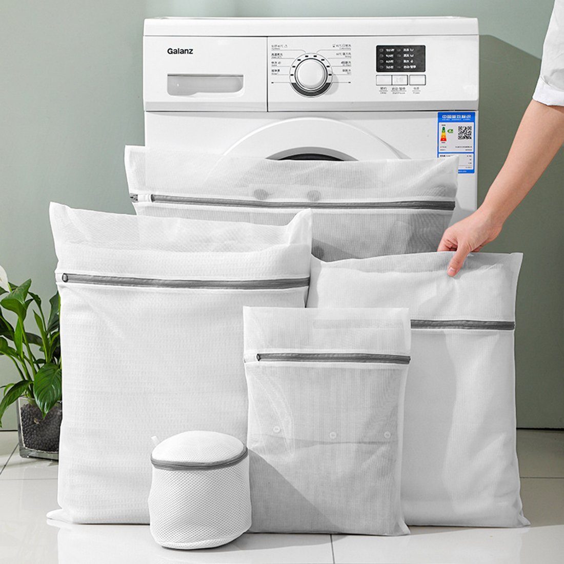 Haiaveng Wäschesack Wäschenetz Waschmaschine Bag für Waschmaschine wäschesack Laundry 5 Stück