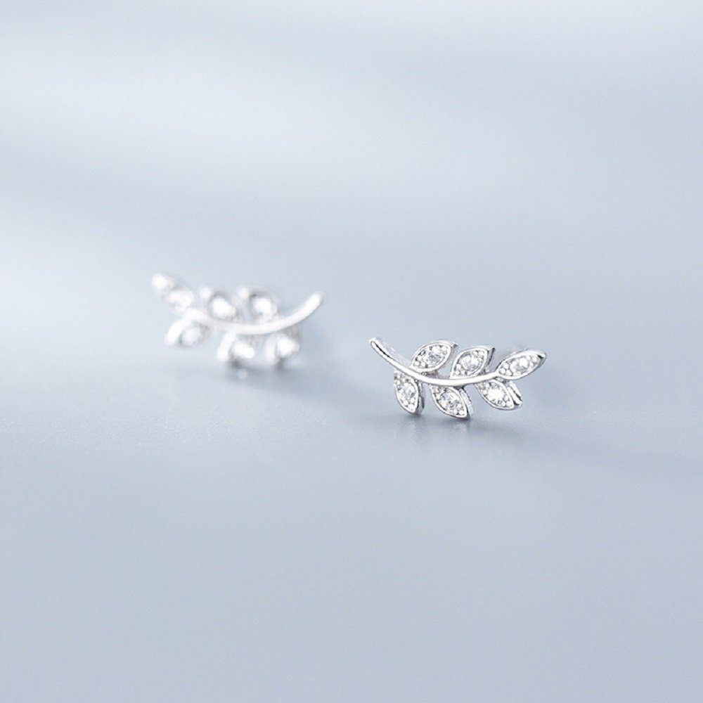 Eyecatcher Paar Ohrstecker 925 Sterling Silber Blätter Olivenzweig Ohrsteck günstig online kaufen