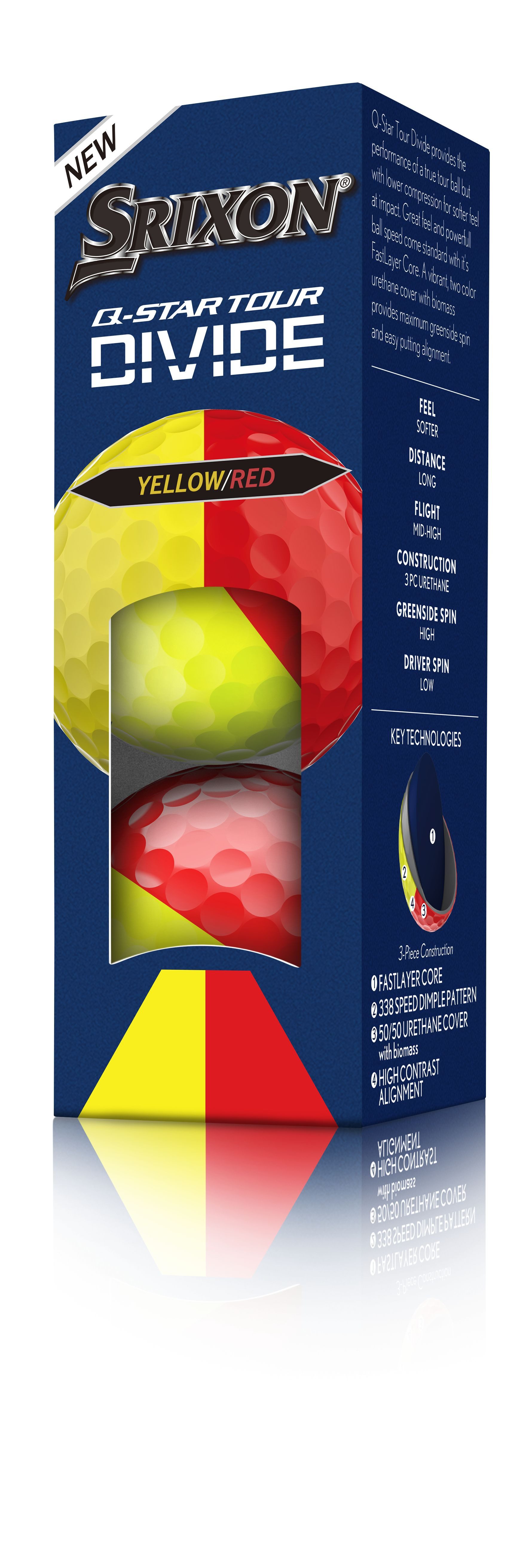 Srixon Golfball Srixon Q-Star Tour Divide Golfbälle (12er) – 3-Piece Urethan & Spin
