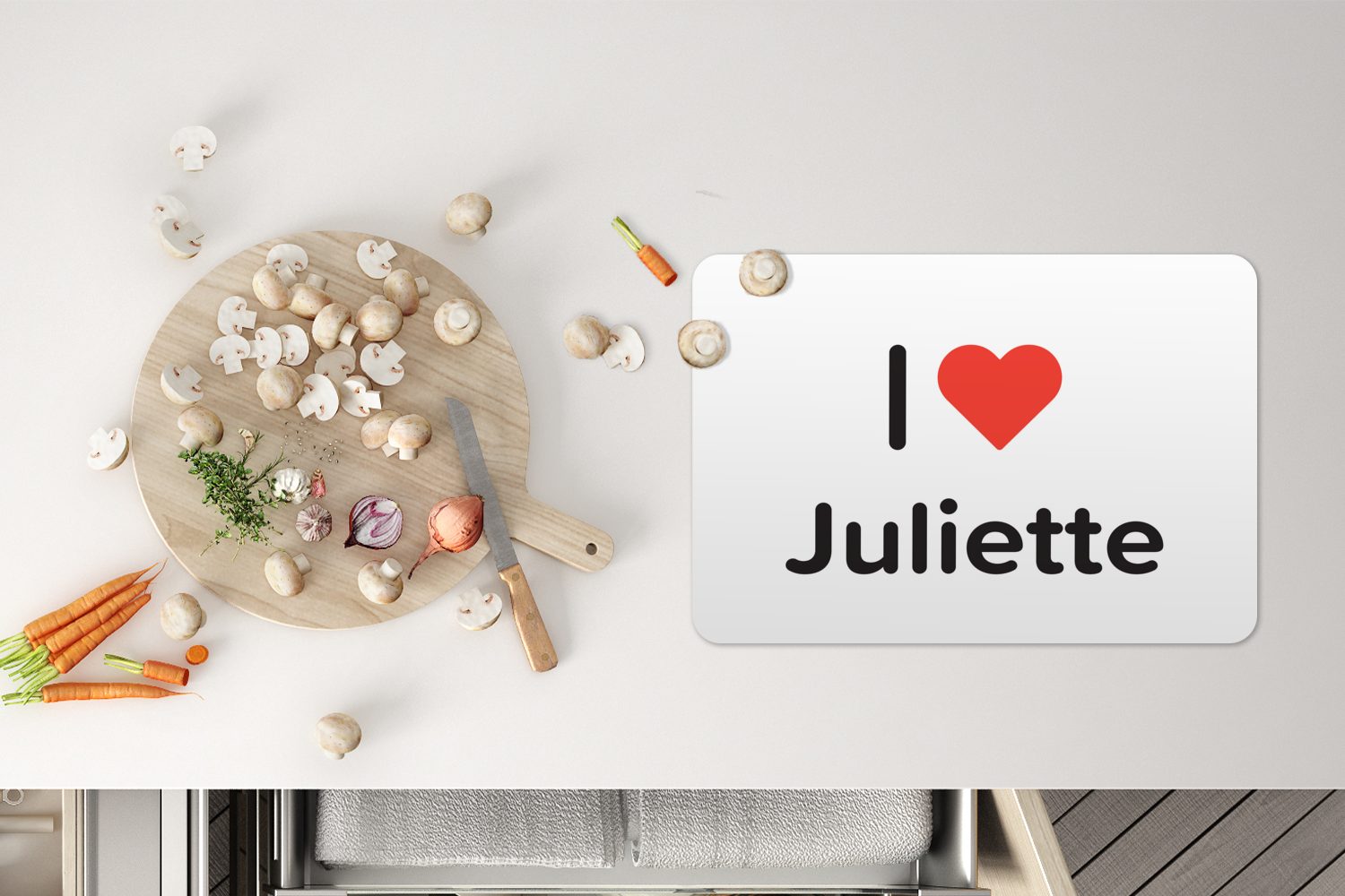 Juliette liebe Ich Schmutzabweisend Tischmatten, Mädchen, Platzset, - Platzset, (6-St), Platzdecken, MuchoWow, Platzmatte, -