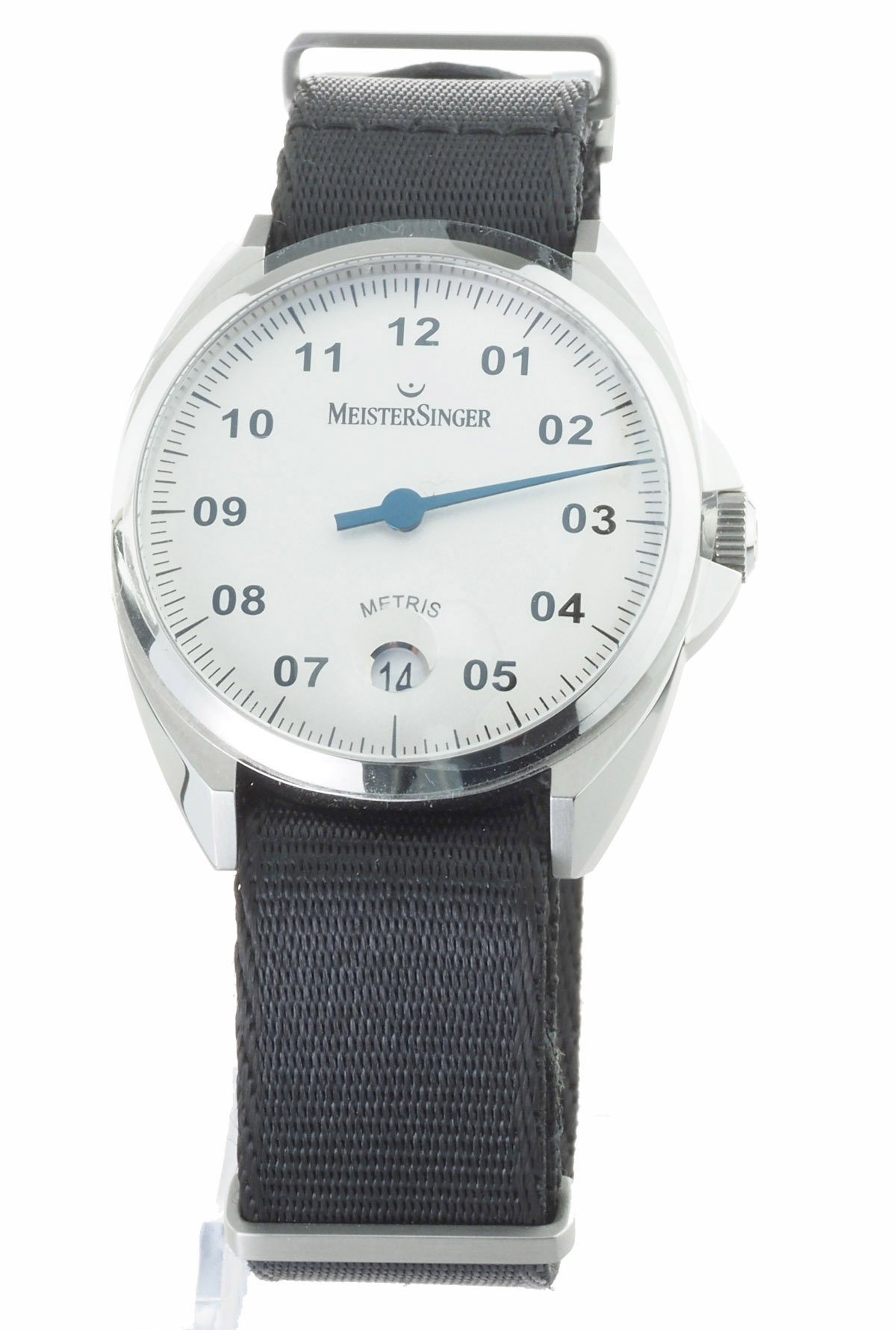 Meistersinger Automatikuhr Swiss Made METRIS-SILVER 38MM ME901 Herren Uhr Automatik Einzeiger Uhr, Einzeiger Uhr