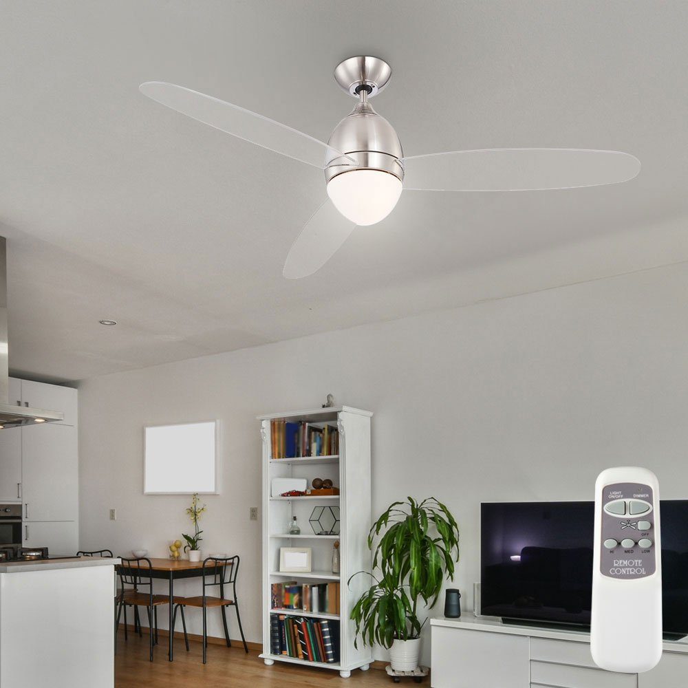 Deckenventilator, etc-shop Design wärmen 14 Ventilator LED Lampe 3-Stufen kühlen Decken Watt