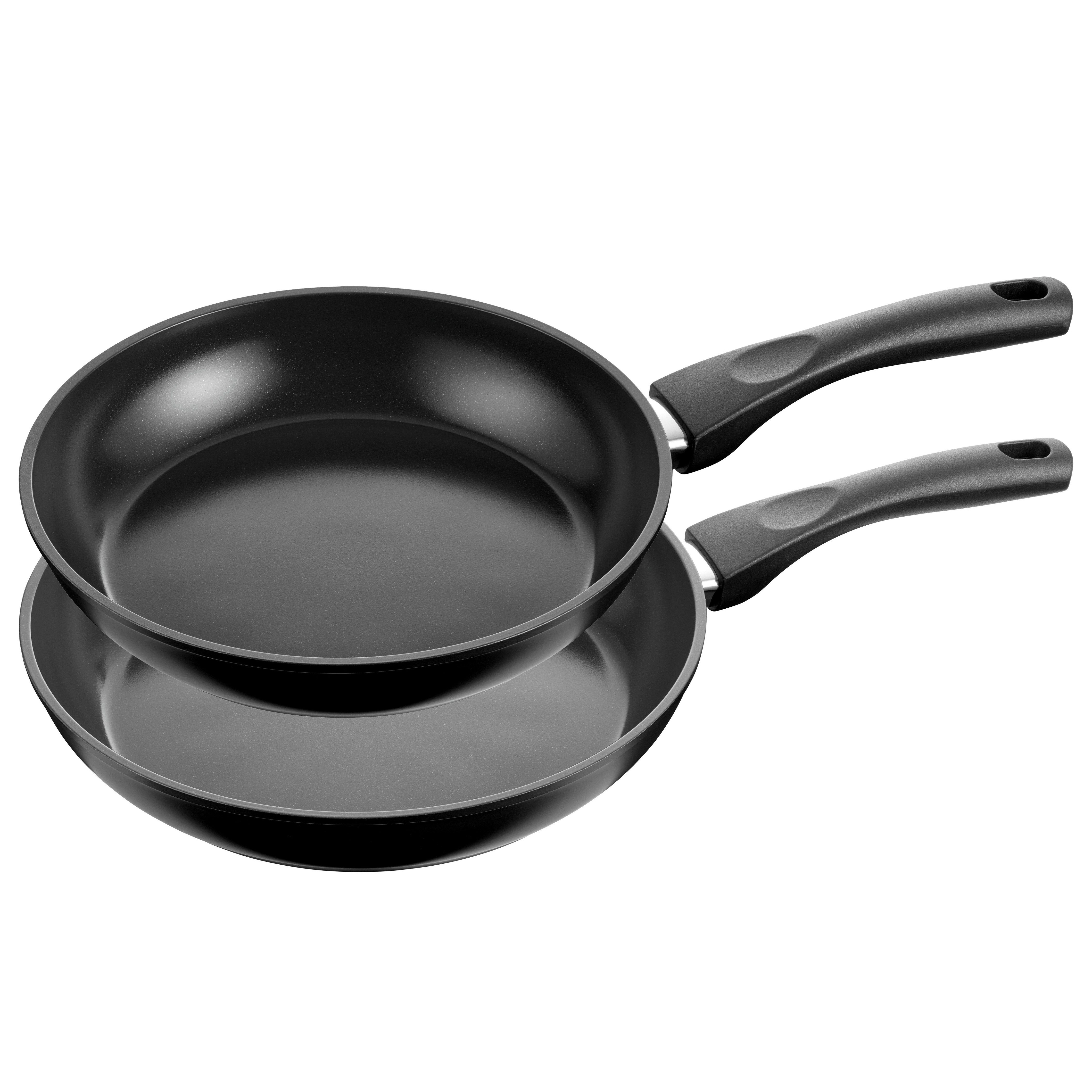 HENCKELS by ZWILLING Pfannen-Set Sleek, Aluminium (Set, 2-tlg., Pfanne 24 cm und 28 cm), Keramikbeschichtung, Soft-Touch-Griff, leicht, Induktionsgeeignet