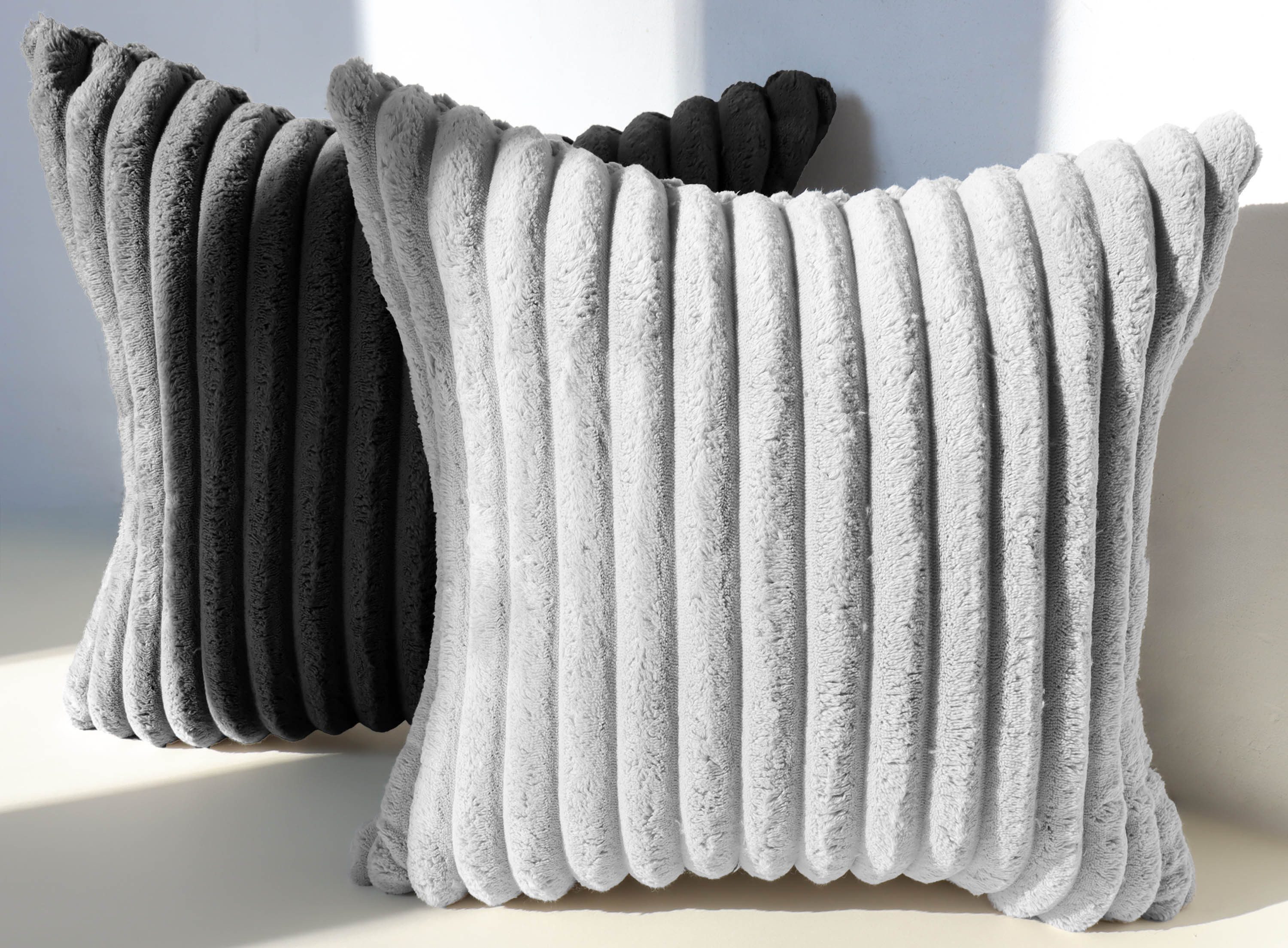 Amilian Kissenbezüge 2er Set - Dekokissenbezug - Kissenhüllen - Zierkissenbezüge, (2 Stück), (40x40 cm) Kissenbezug für Sofa, Dekokissen, Kissen, Zierkissen