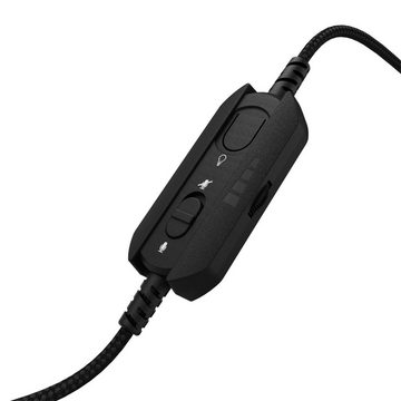 uRage Gaming-Headset "SoundZ 710 7.1", schwarz, 7.1-Virt Gaming-Headset (Beleuchtung, flexibles Bügelmikrofon, Lautstärkeregler)