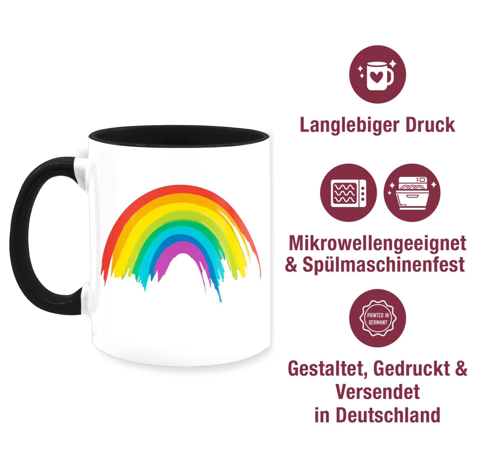 Keramik, 1 LGBT Regenbogen Tasse LGBT & Schwarz Pride Tasse LGBTQ, Shirtracer
