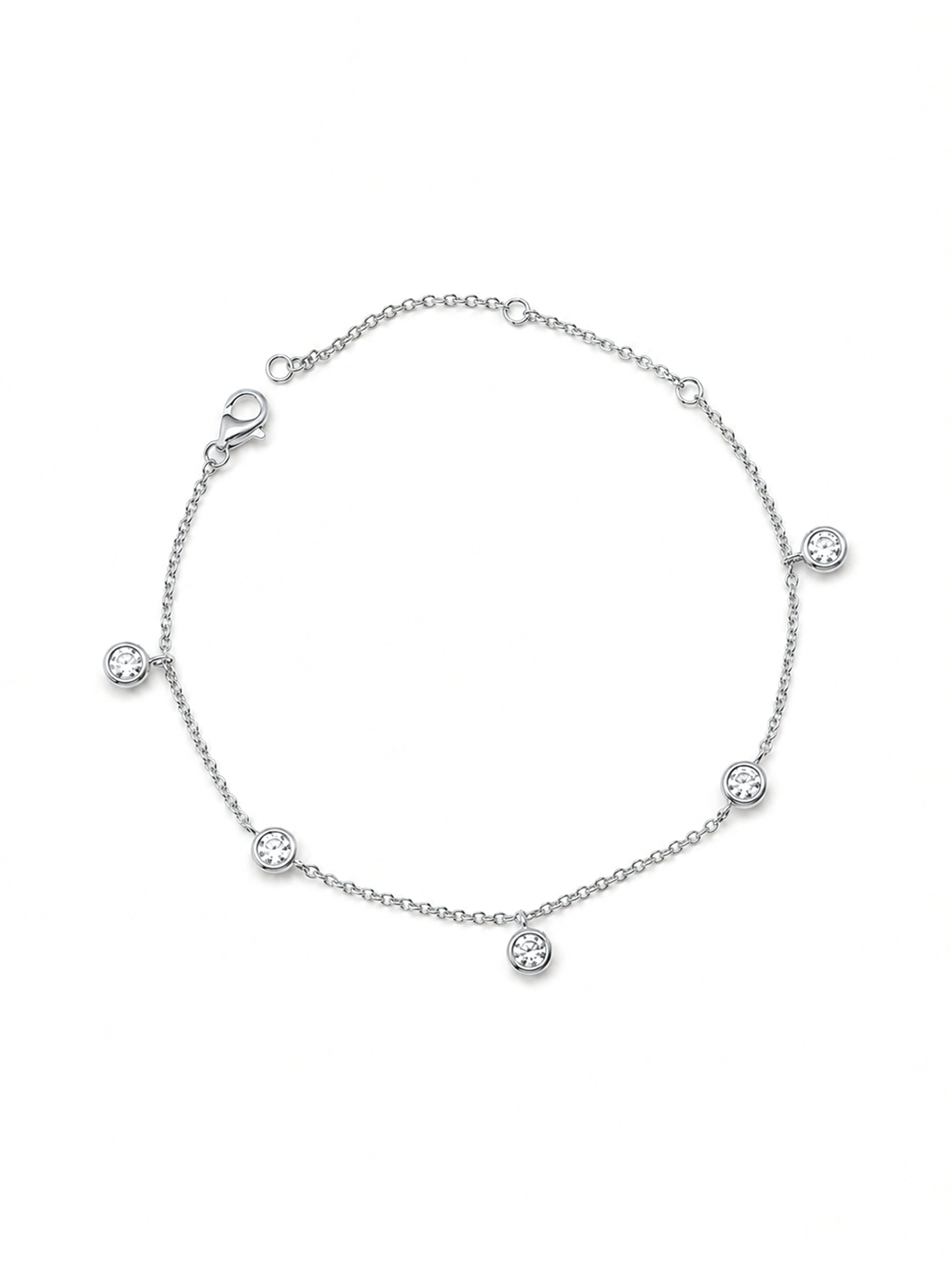 Staufergold Tennisarmband Tennis-Armband „Fine Line“ Silber, hypoallergen und wasserfest