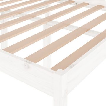 furnicato Bett Seniorenbett Weiß 135x190 cm Massivholz Kiefer