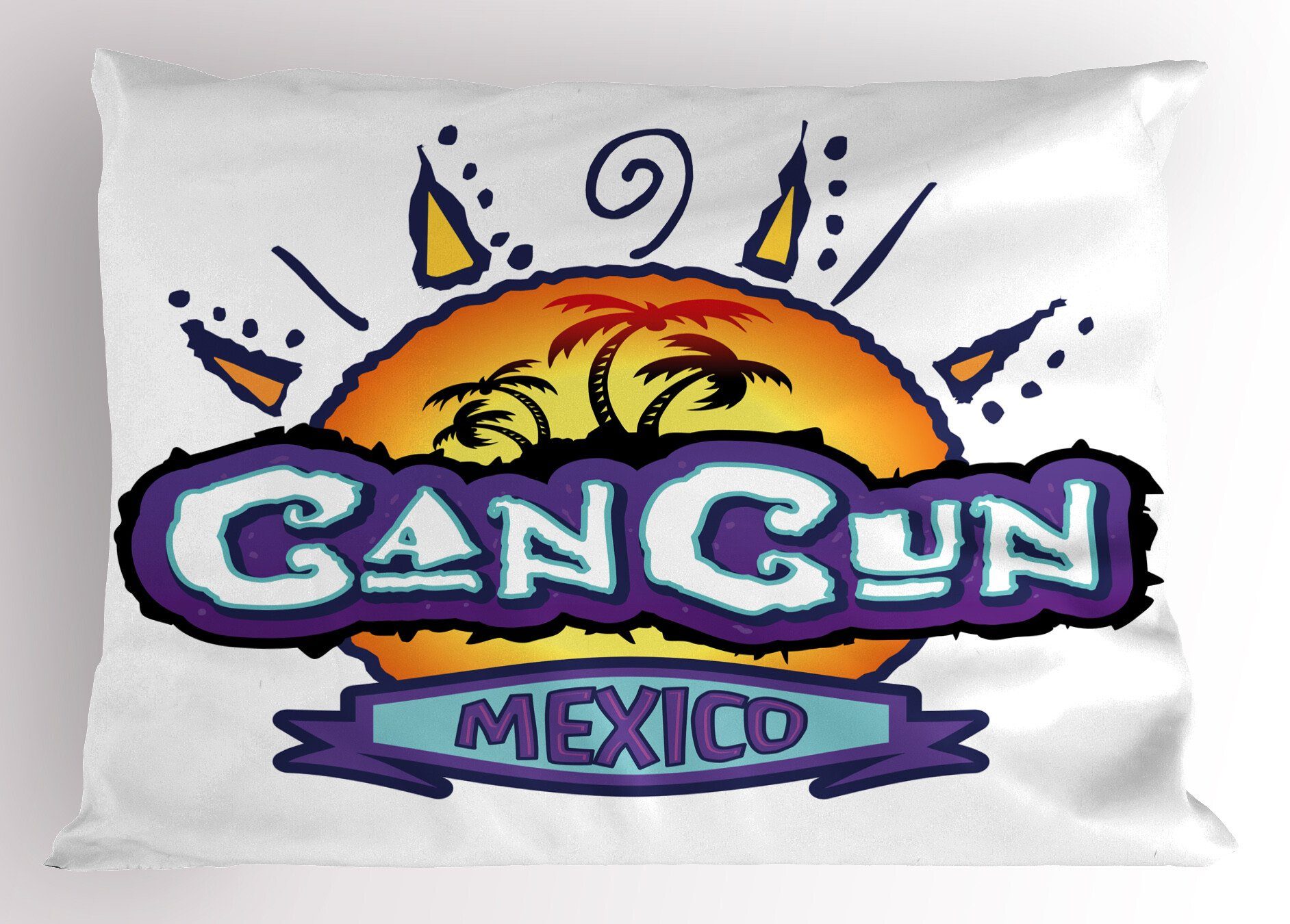 King Gedruckter Entwurf Size (1 Kalli Standard Mexiko Stück), Cancun Kissenbezug, Dekorativer Kissenbezüge Abakuhaus