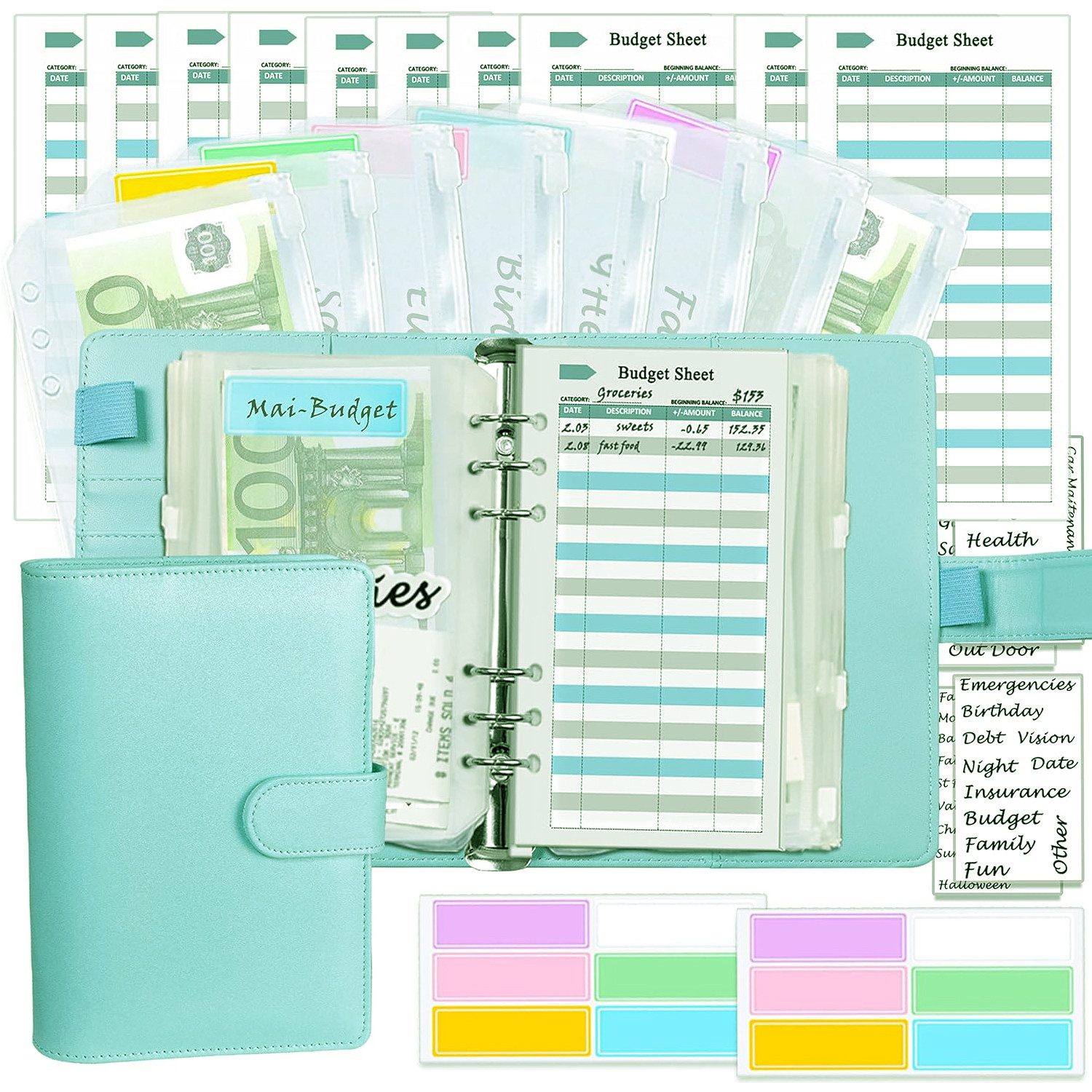 RWEUOQ Ringbuchmappe Haushaltsbuch Budgetplaner Budget Binder günstig online kaufen