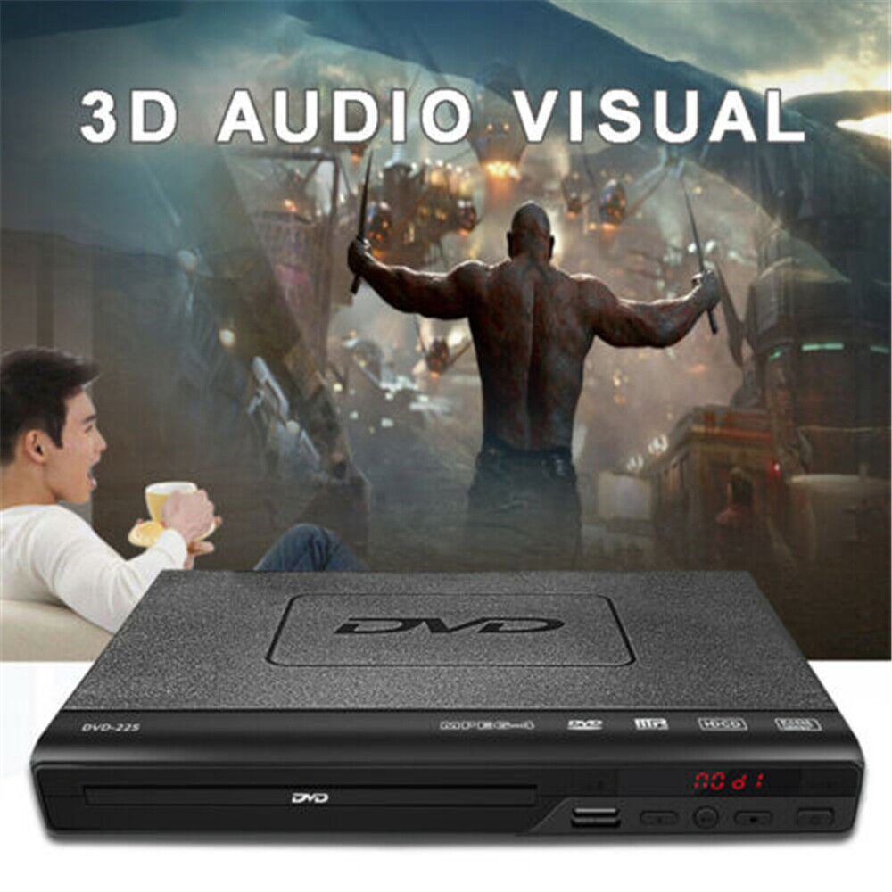 Toomoke DVD-Player mit USB, AV-Anschluss & Fernbedienung für Heimunterhaltung DVD-Player (720p, Anti-Skip-Schutz Progressive Scan A-B-Wiedergabeschleife)