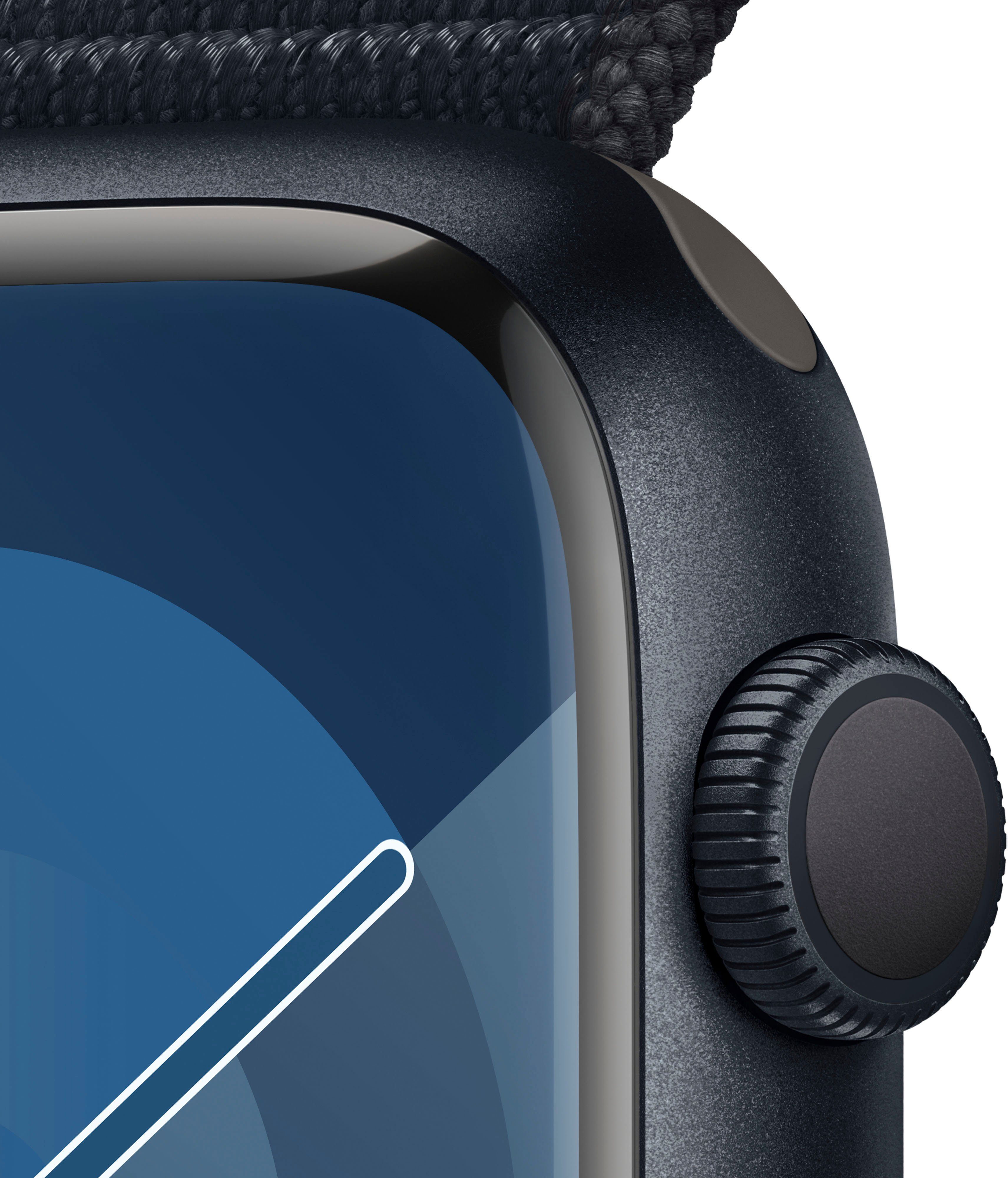 Apple Watch Series 9 GPS Mitternacht Sport | Loop cm/1,77 Mitternacht Zoll, (4,5 Watch 45mm OS Smartwatch 10), Aluminium