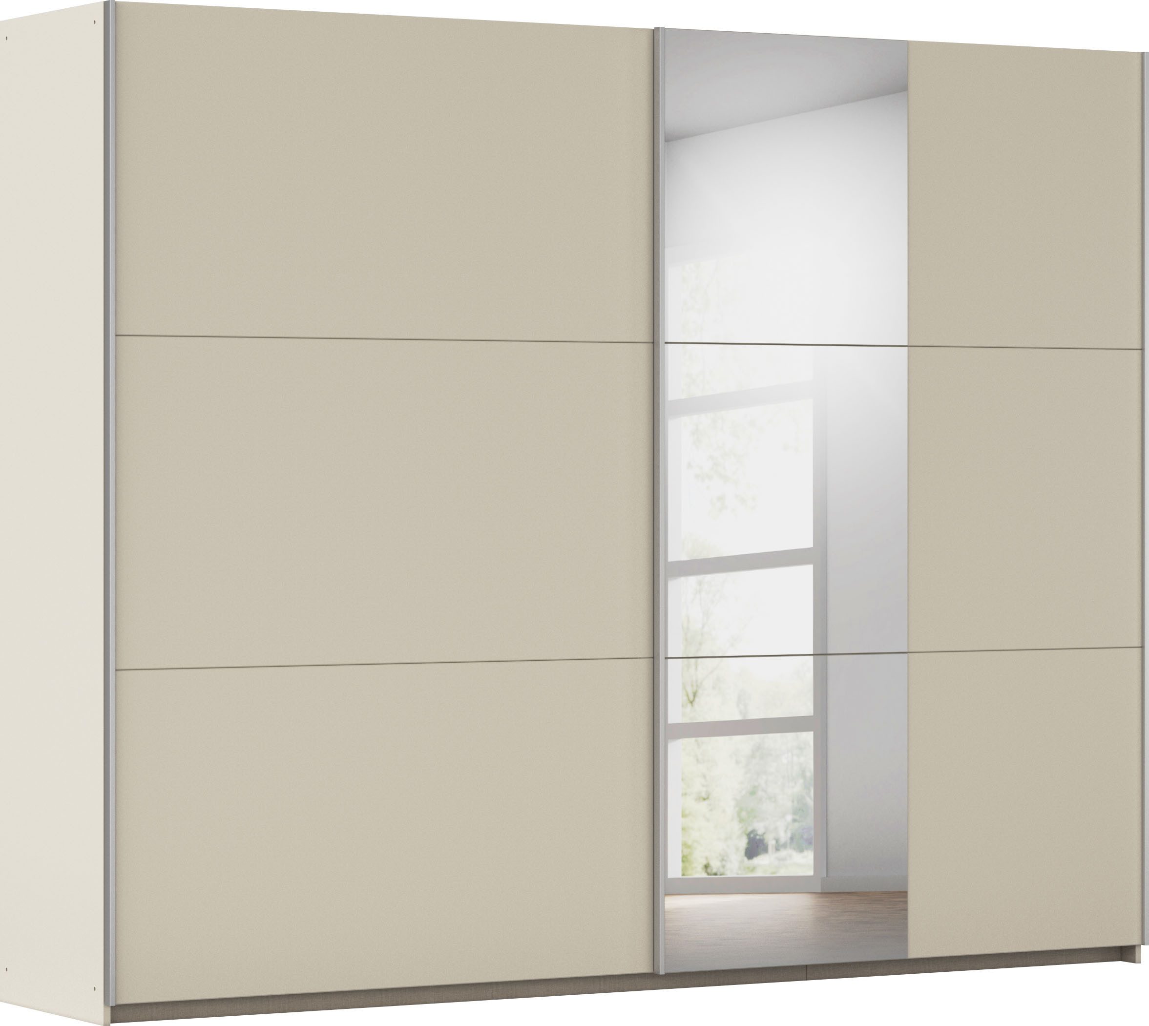 rauch Schwebetürenschrank Kleiderschrank Schrank Garderobe AURELIO (3 Ausstattungen BASIC/CLASSIC/PREMIUM (inkl. SOFT-CLOSE-FUNKTION) zeitloses Design, viele Farben, Breiten 175/218/261 cm MADE IN GERMANY