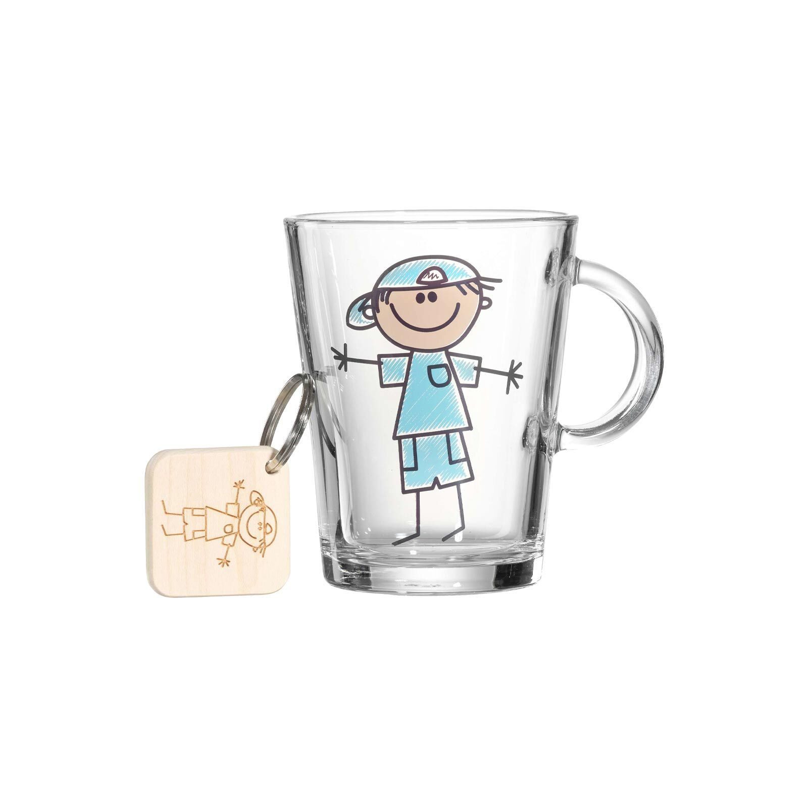 Ritzenhoff & Breker Kinderbecher Best Friends Kinderbecher mit Schlüsselanhänger, 1-tlg., Glas