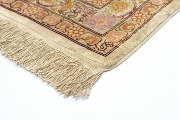 Teppich Hereke Seide Teppich handgeknüpft beige, morgenland, rechteckig, Höhe: 5 mm