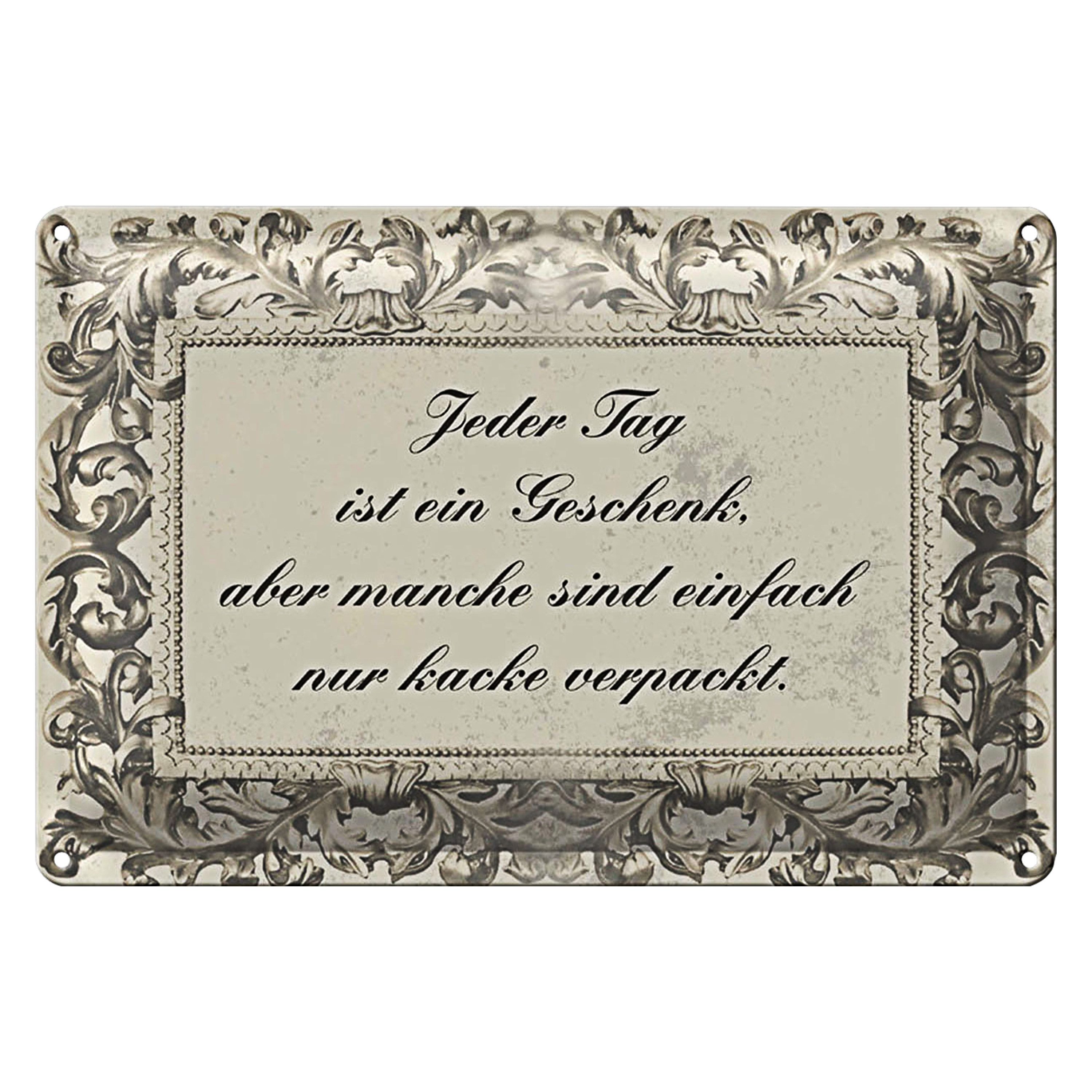 Roomando Metallschild Blechschild Spruch 30x20cm Jeder Tag ist ein