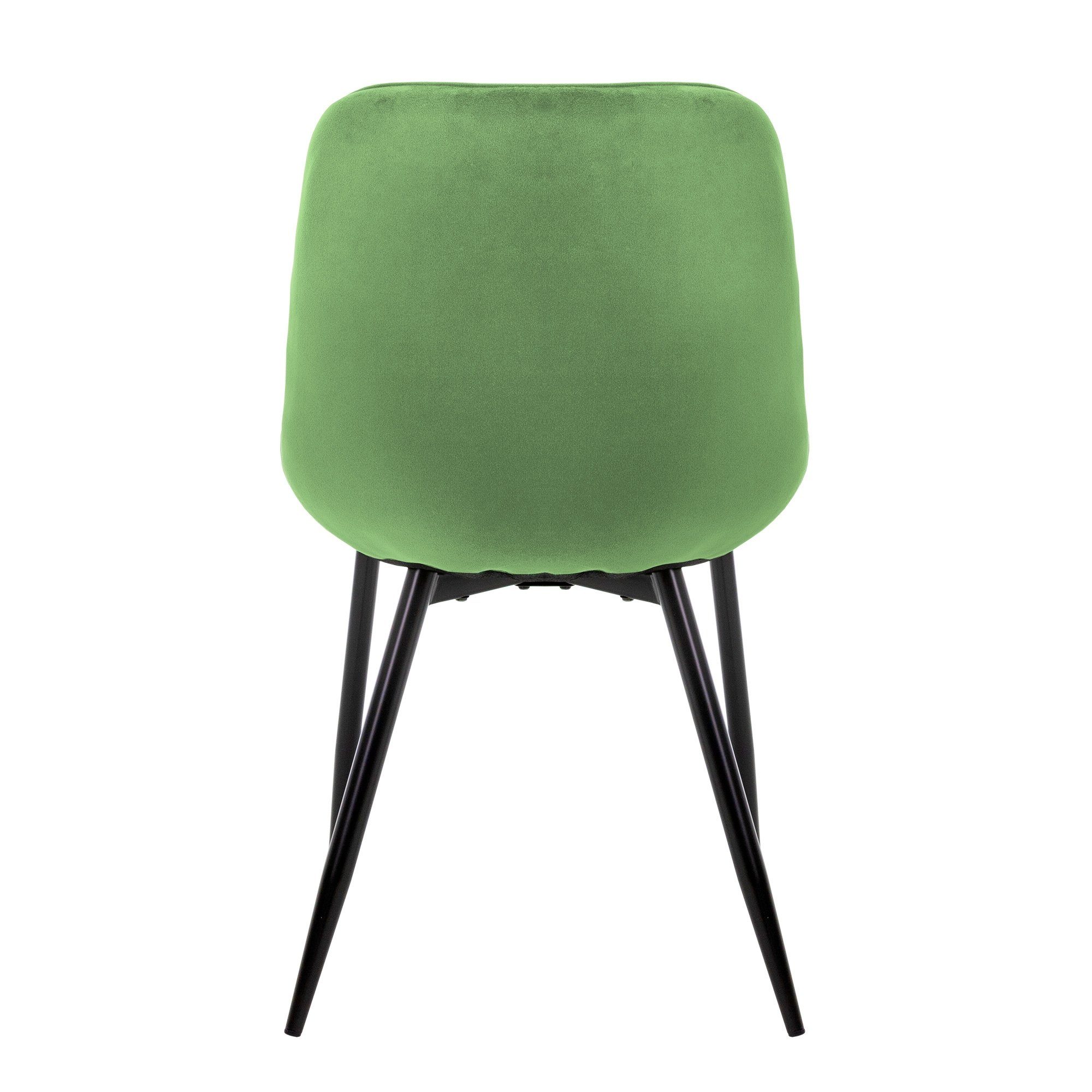 Wohnzimmerstühle Metallbeine Set), Grün Polsterstuhl Esszimmerstühle ML-DESIGN Stuhl Küchenstühle 4er Set Samt (4er