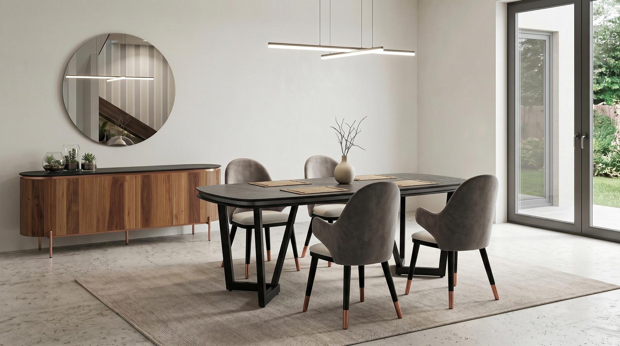 Xlmoebel Wandspiegel Moderner runder Wandspiegel aus Glas für stilvolle Räume, Made in Europa