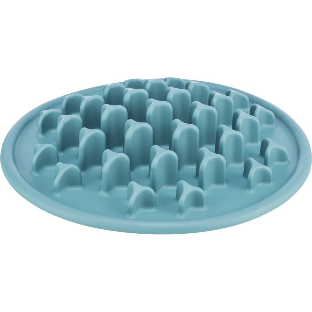 TRIXIE Antischlingnapf Slow Feeding Futtermatte Pillars  - blau - ø 35 cm