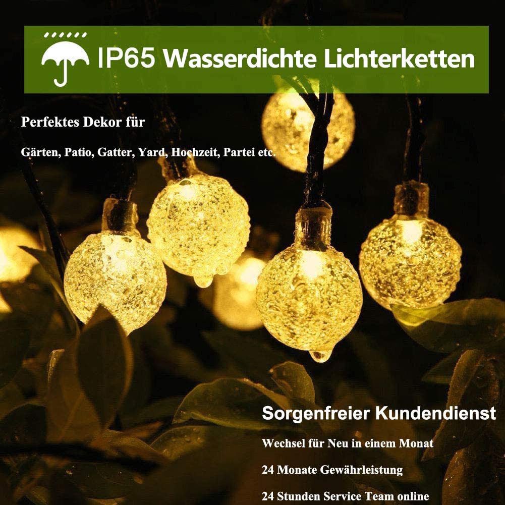 KINSI LED Solarleuchte Solar Lichterkette Aussen, Lichterketten,LED Ballonl günstig online kaufen