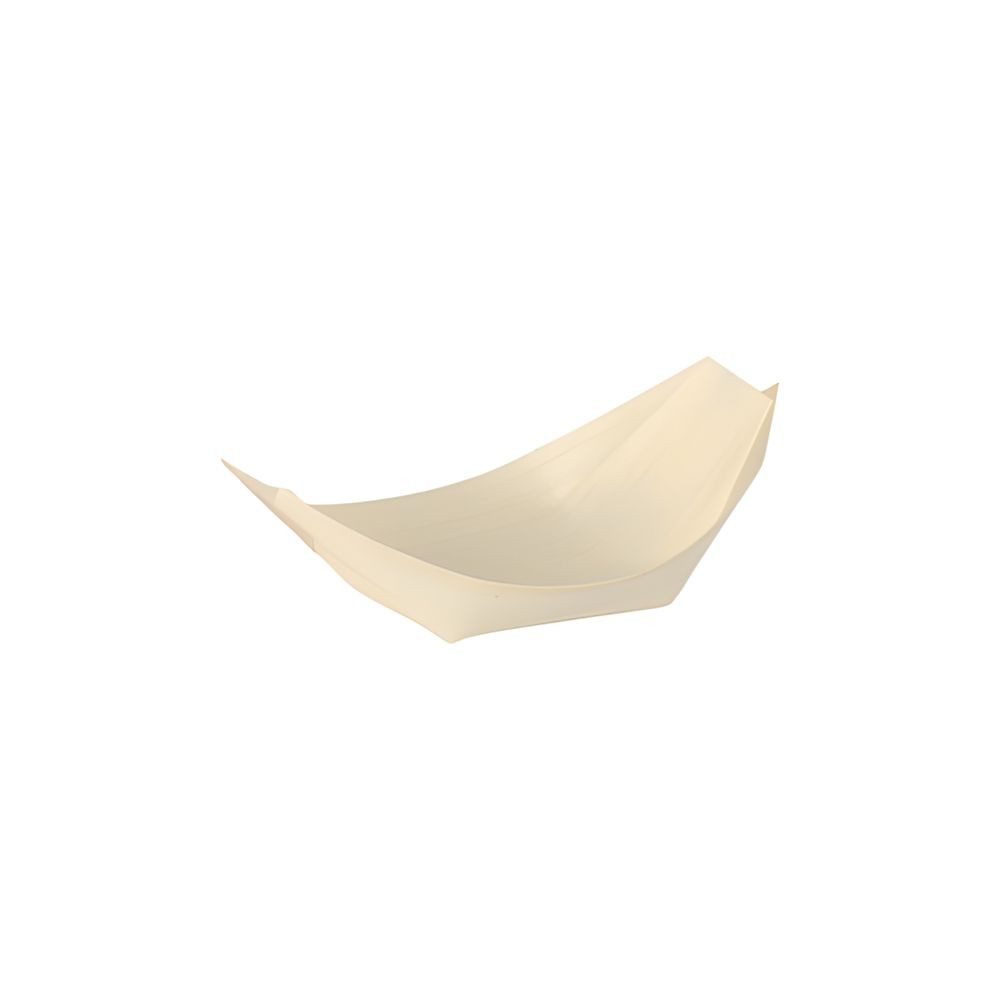 PAPSTAR Einwegschale Fingerfood - Schalen, Holz pure 8,5 cm x 5,5 cm Schiffchen 500 Stk, Holz