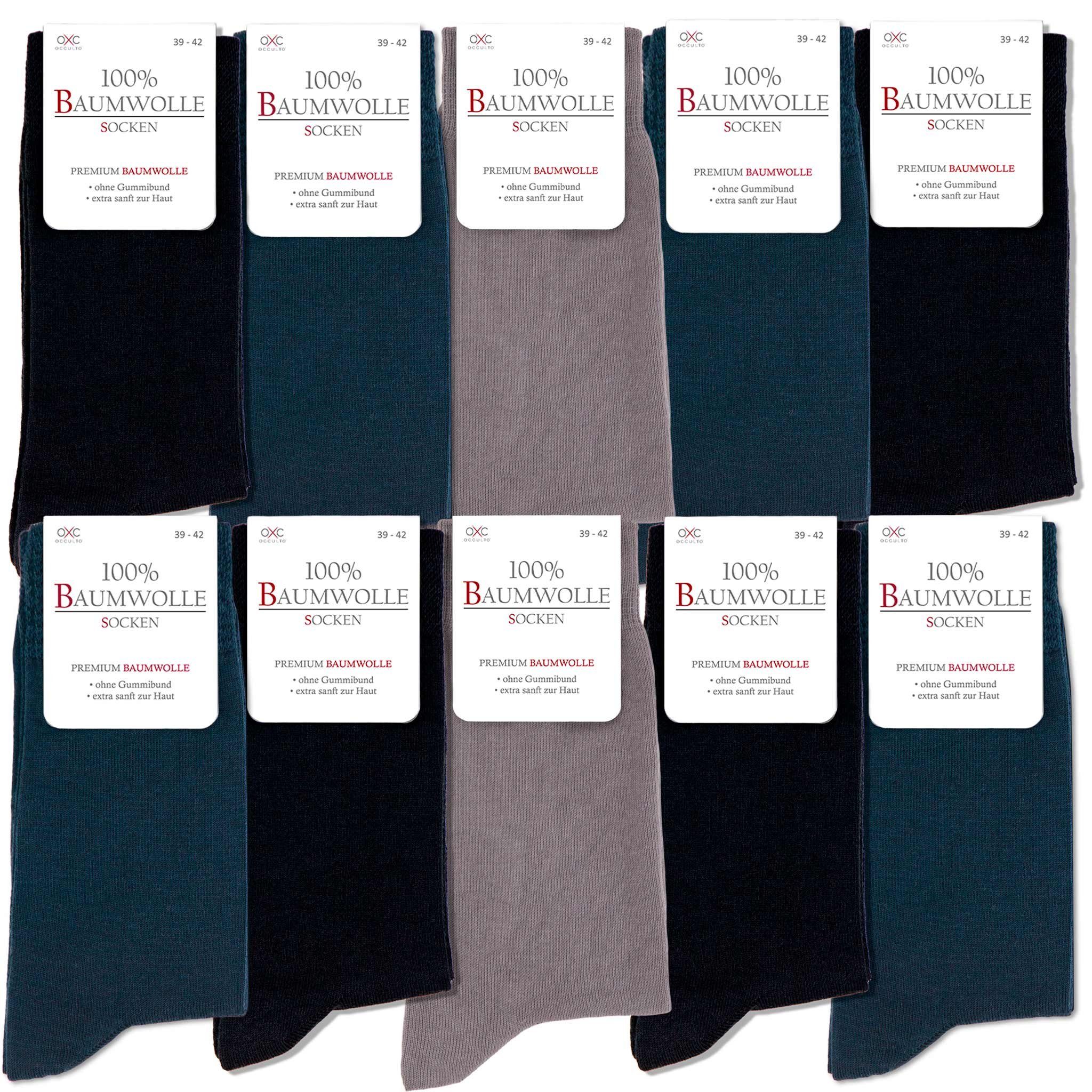 OCCULTO Businesssocken Herren 100% Baumwollsocken 10-20er Pack (Modell: Ing günstig online kaufen