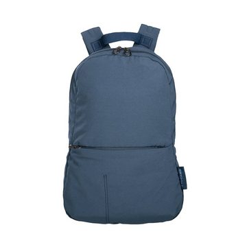 Tucano Minirucksack Ecocompact, Faltbarer Rucksack aus recyceltem Kunststoff, Blau