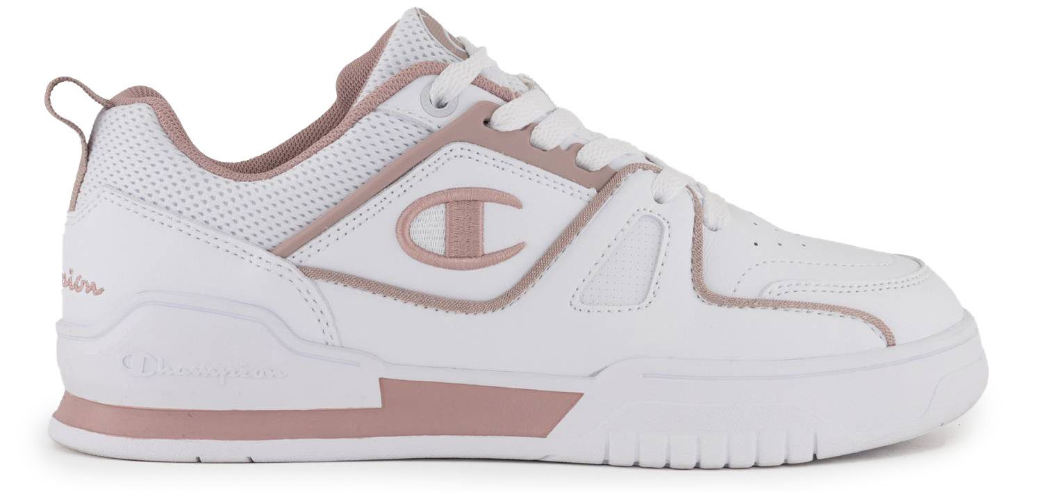 Champion 3 Point Low Wht/Mauve Sneaker
