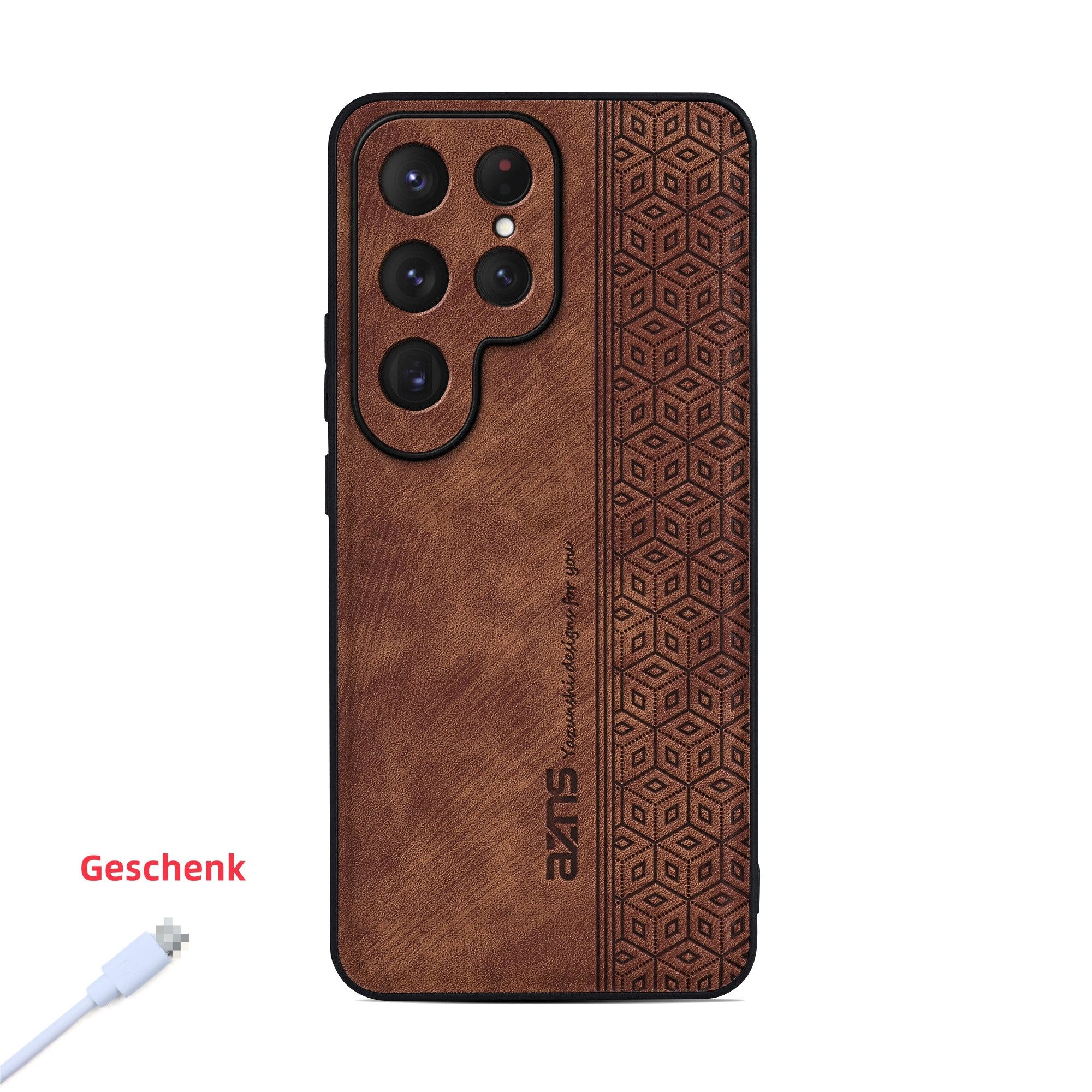 trends for living Handyhülle Stoßfeste Leder Hülle für Samsung S25 S24 S23 S22 S25+ Ultra Cover