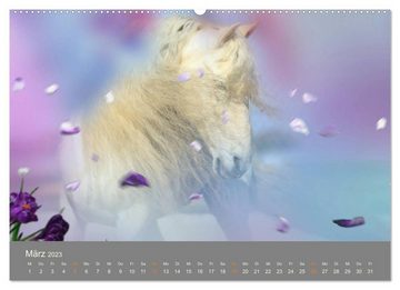 CALVENDO Wandkalender FANTASY Pferde Horses Caballos (Premium, hochwertiger DIN A2 Wandkalender 2023, Kunstdruck in Hochglanz)