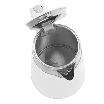 Adler Wasserkocher AD 1372 White, 0,6 l, 800,00 W, Weiß 360° Drehbarer Sockel Wasserkessel Kanne Tee