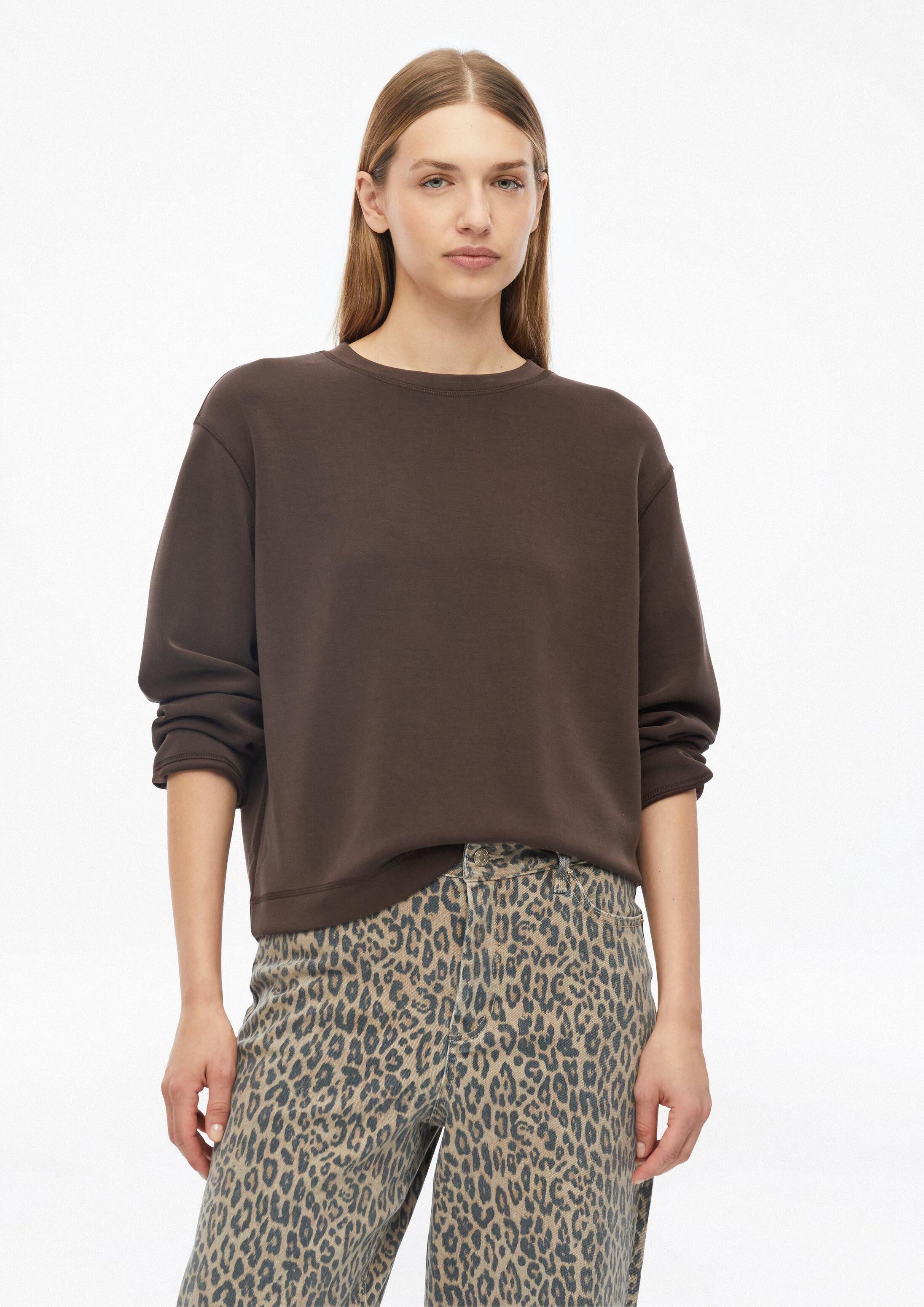 s.Oliver Sweatshirt Sweatshirt Scuba-Sweatshirt mit weitem Arm