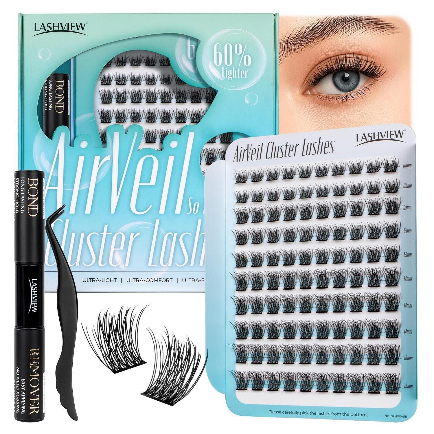 LuxusKollektion Einzelwimpern Wimpernverlängerung DIY Kit