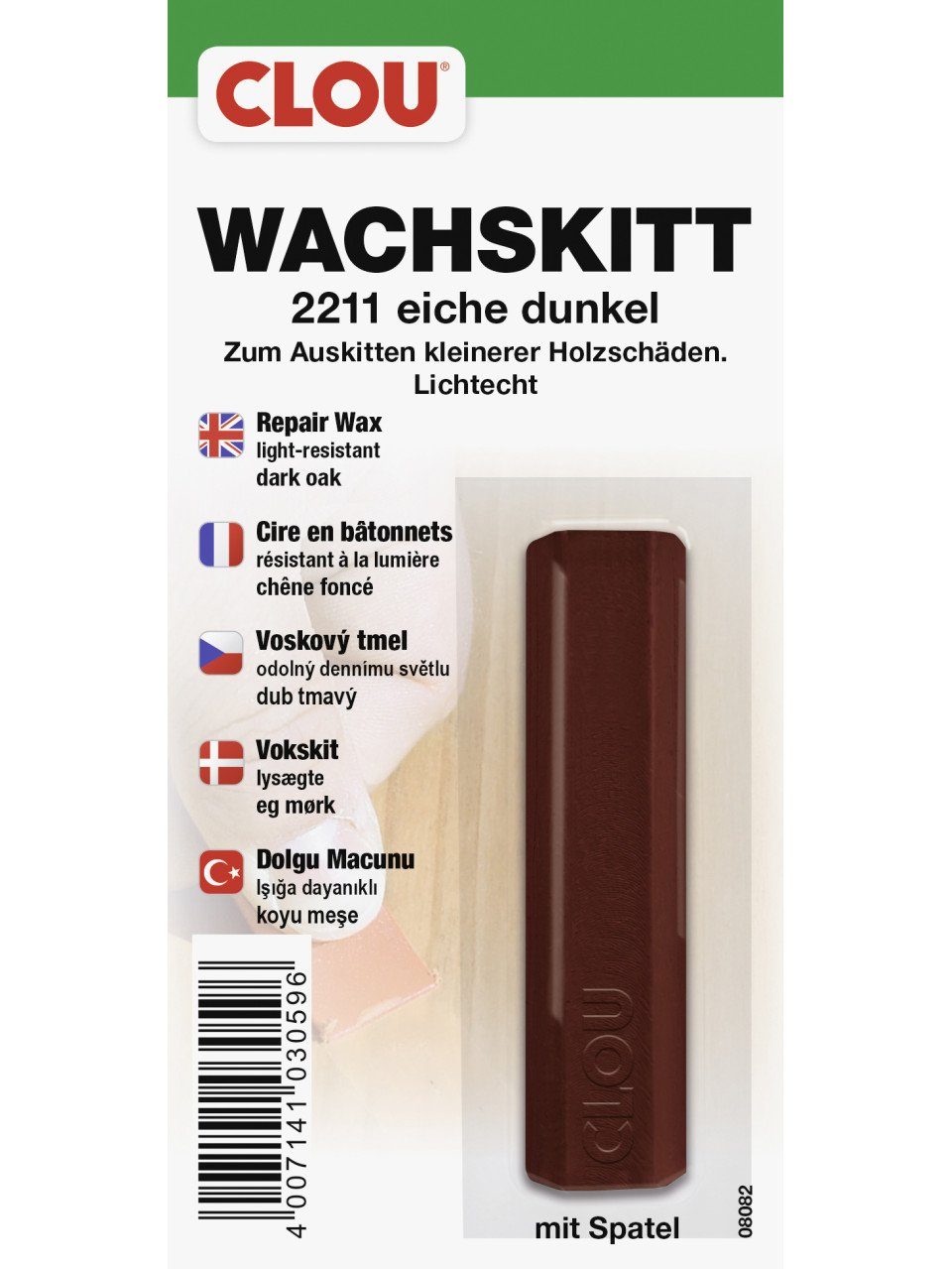 Holzlack Clou Wachskitt eiche dunkel