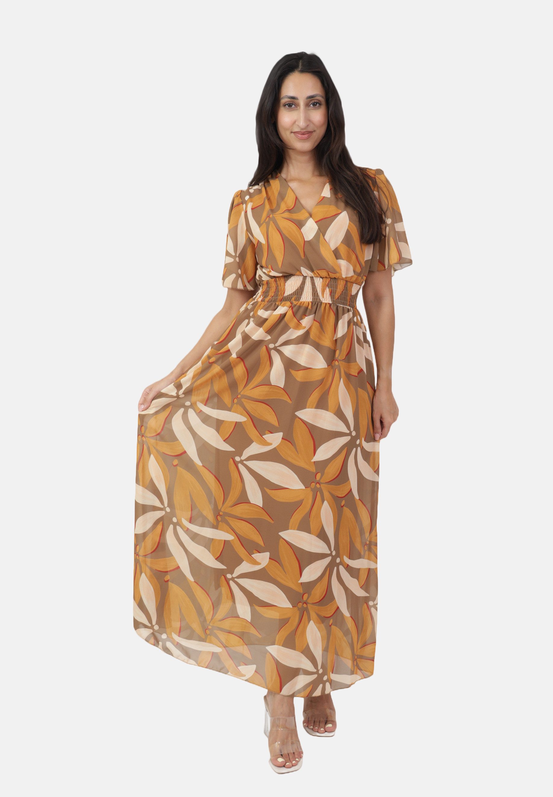 Maxikleid Sommer Maxikleid Damen mit floralem Print Elegant