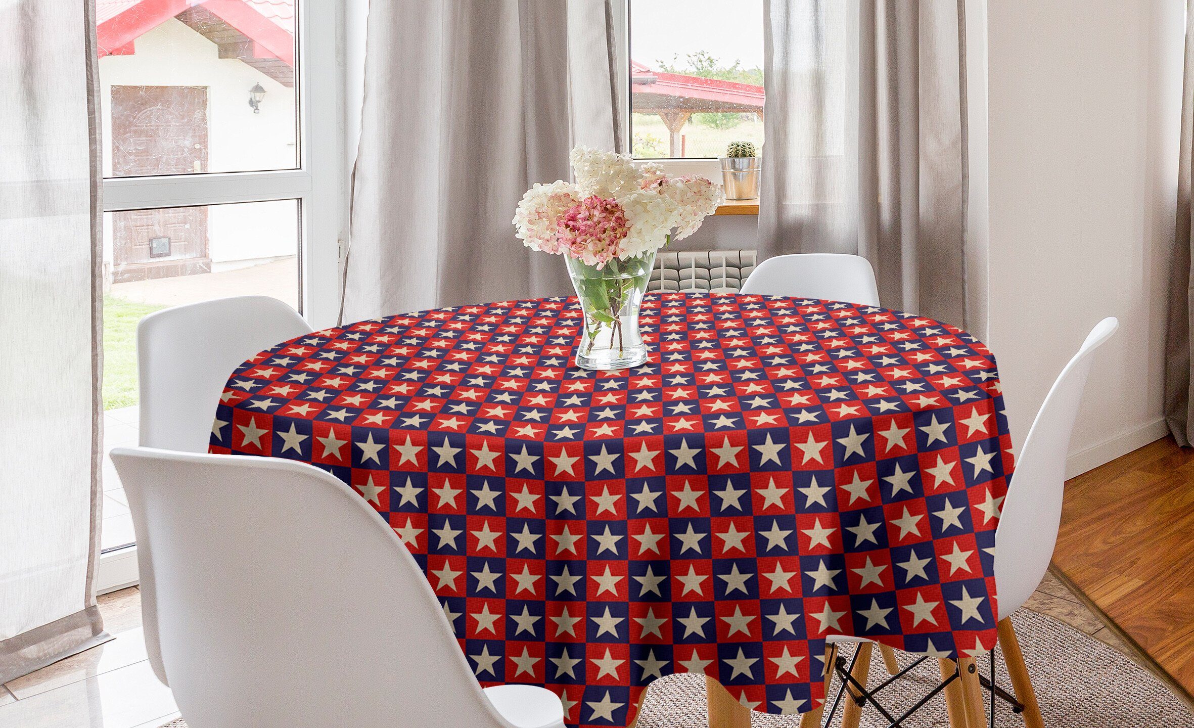 Kariert Abakuhaus Tischdecke Tischdecke Land Kreis Dekoration, Abdeckung für Küche Primitive Esszimmer