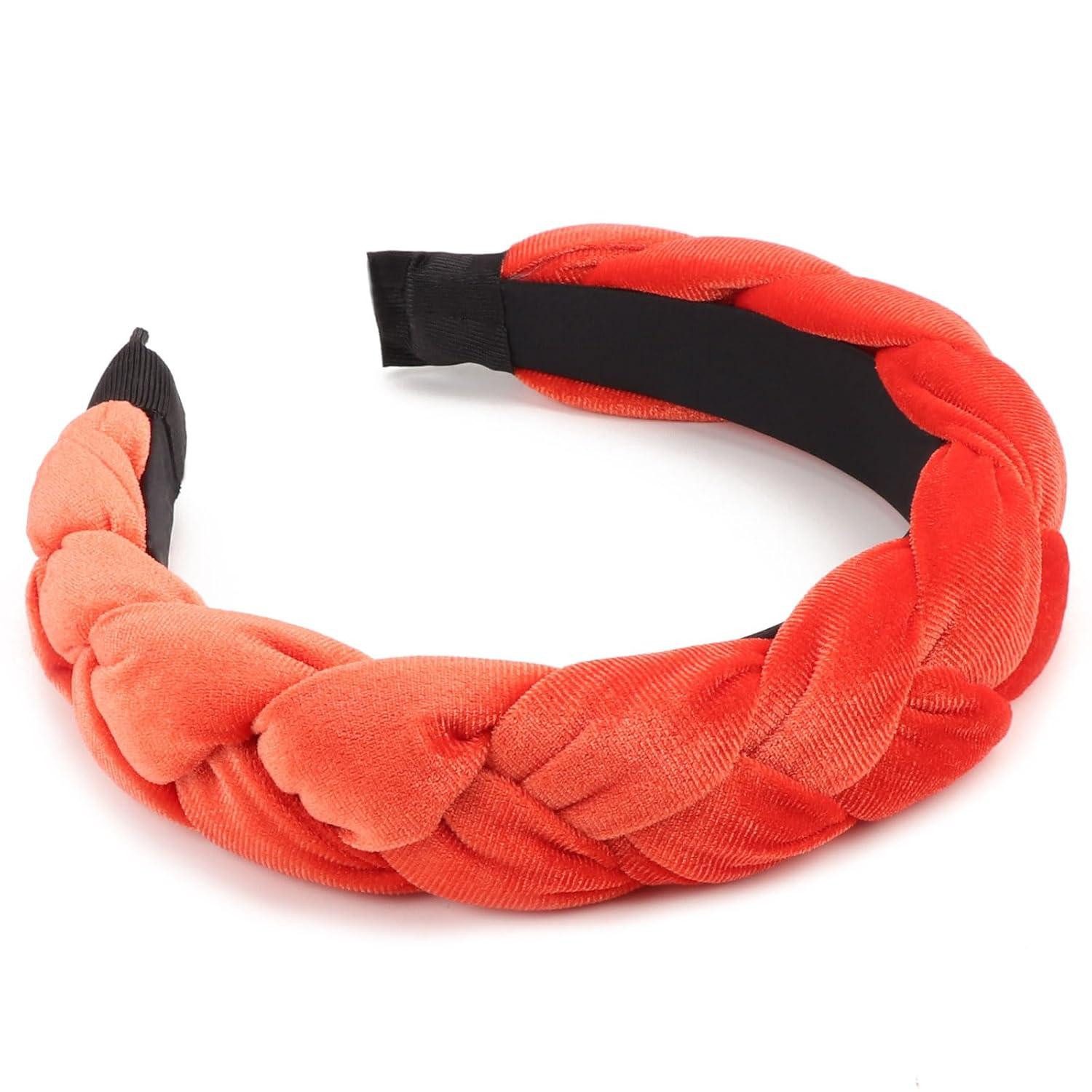 Haarreif Geflochtenes Stirnband Damen Samt Haarreif Elastisch Criss Cross
