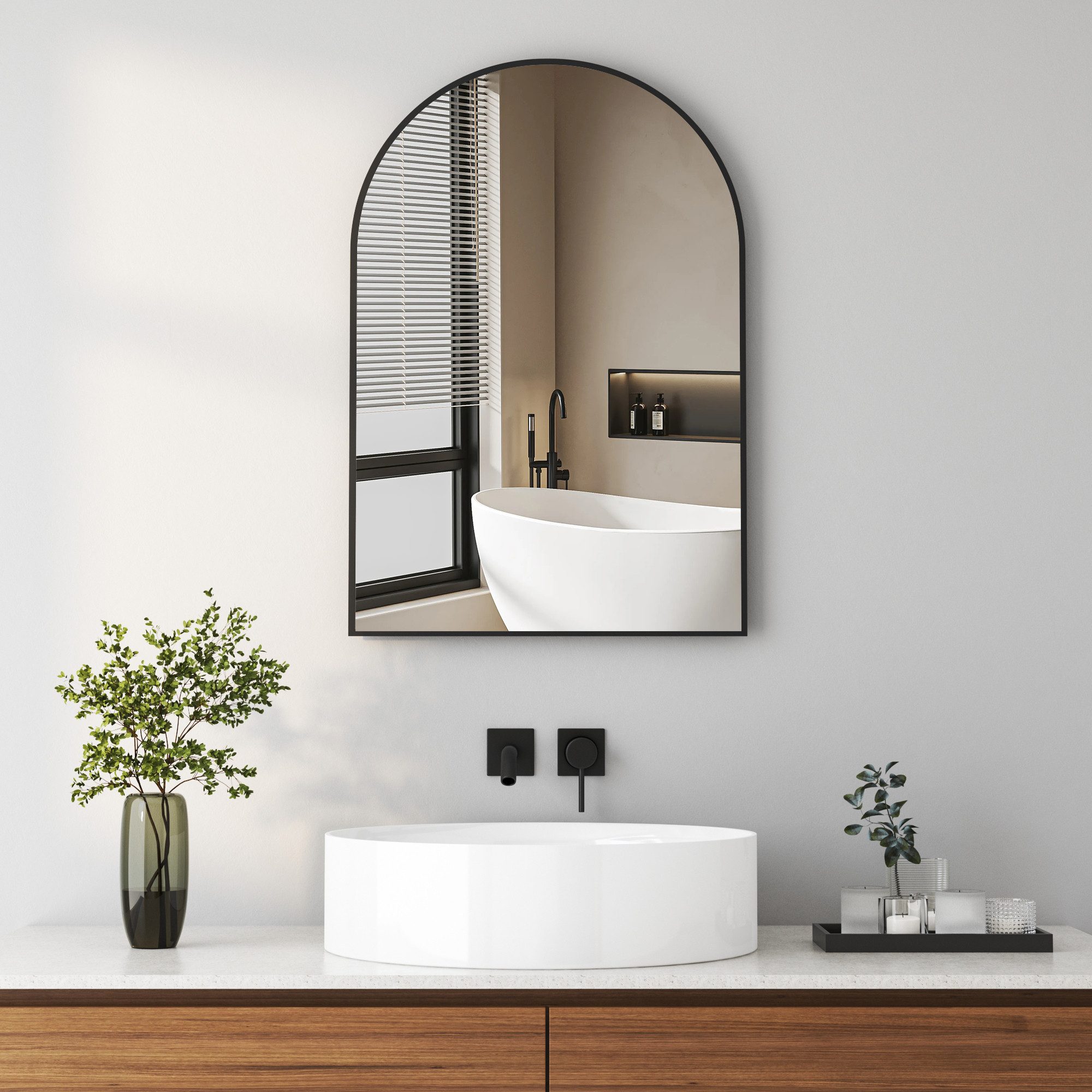 Hopibath Wandspiegel für Schlafzimmer Spiegel Rundbogen günstig online kaufen